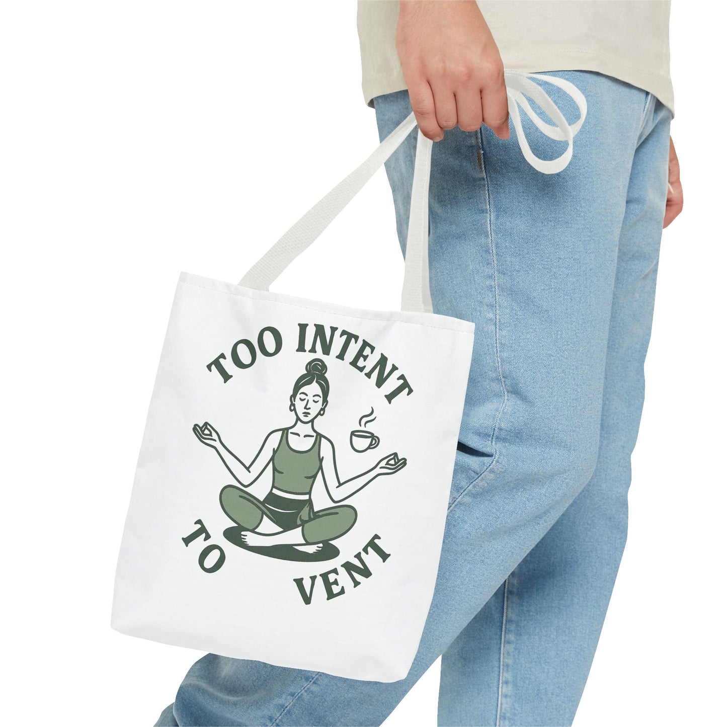 "Too Intent to Vent" Motivational Tote Bag, Gym Carryall, Workout Bag, Reusable Shopping Tote, Eco-Friendly Reusable Bag, Challenge Every System Bag