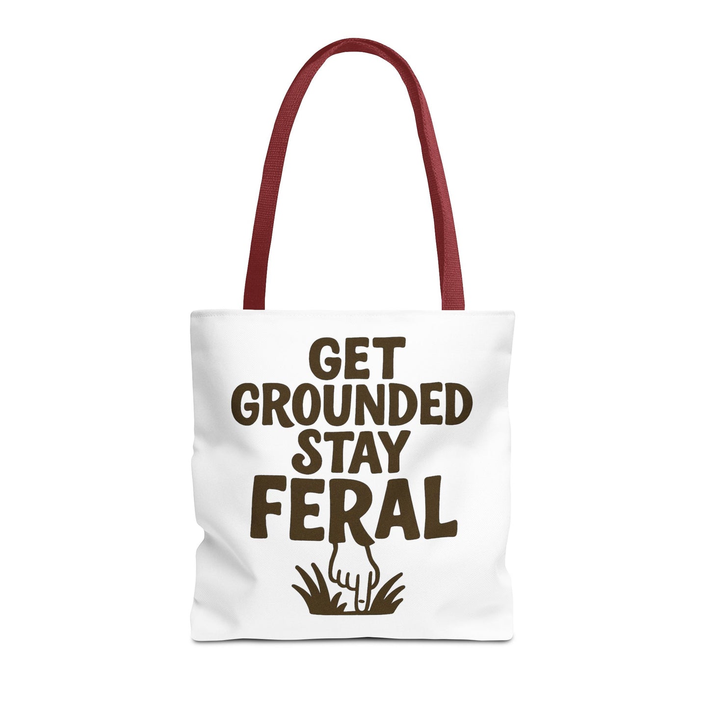 "Stay Feral" Motivational Tote Bag, Gym Carryall, Workout Bag, Reusable Shopping Tote, Eco-Friendly Reusable Bag, Challenge Every System Bag