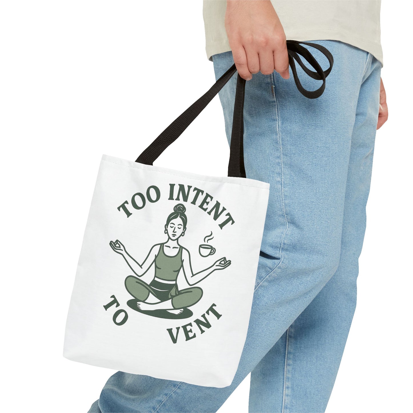 "Too Intent to Vent" Motivational Tote Bag, Gym Carryall, Workout Bag, Reusable Shopping Tote, Eco-Friendly Reusable Bag, Challenge Every System Bag