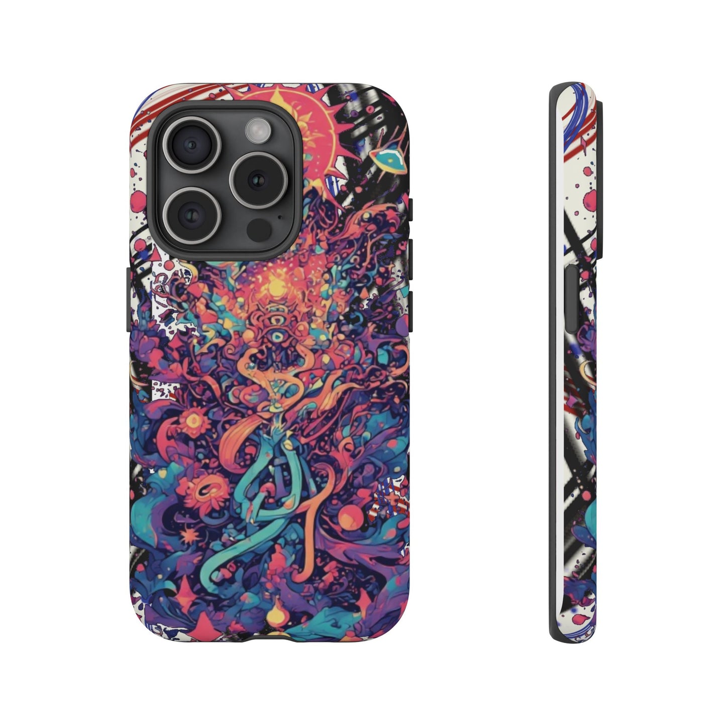 Colorful Phone Case, Unique Phone Cover, Tough Cases, Artistic Smartphone Protector, Gifts for Her