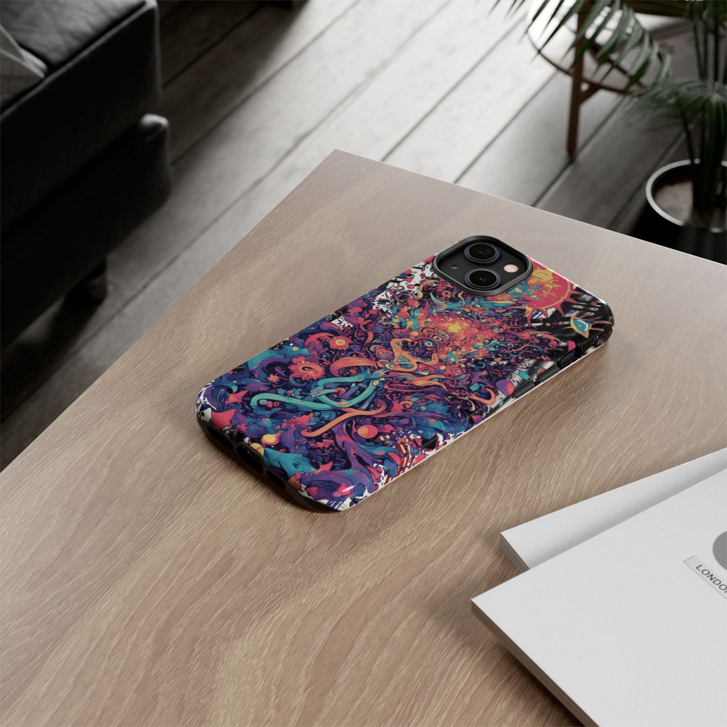 Colorful Phone Case, Unique Phone Cover, Tough Cases, Artistic Smartphone Protector, Gifts for Her
