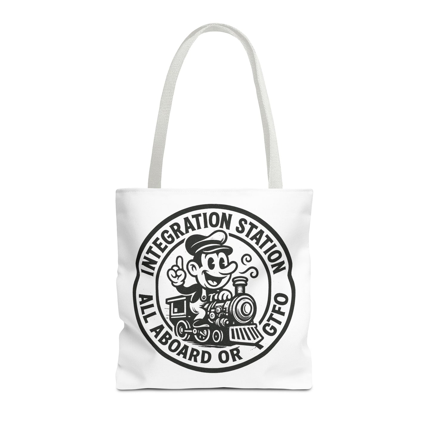 "Integration Station" Motivational Tote Bag, Gym Carryall, Workout Bag, Reusable Shopping Tote, Eco-Friendly Reusable Bag, Challenge Every System Bag