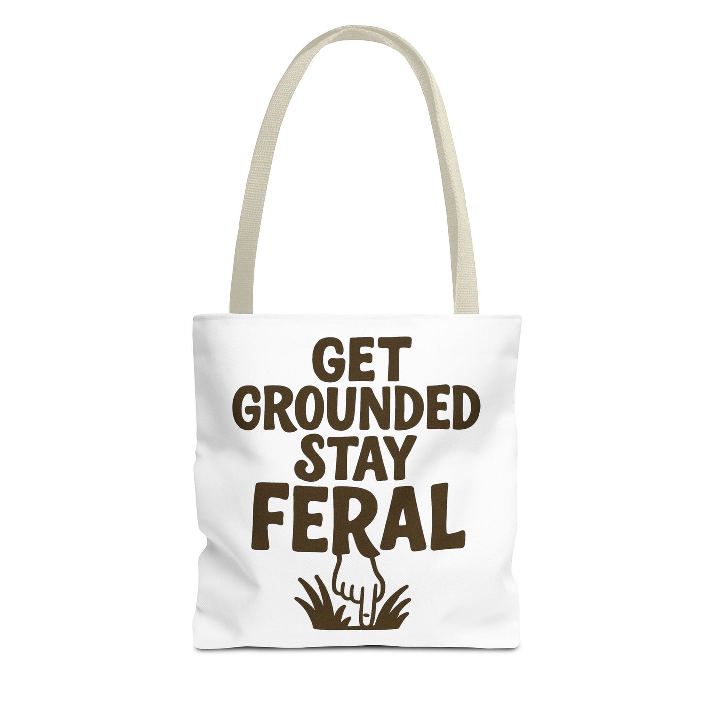 "Stay Feral" Motivational Tote Bag, Gym Carryall, Workout Bag, Reusable Shopping Tote, Eco-Friendly Reusable Bag, Challenge Every System Bag