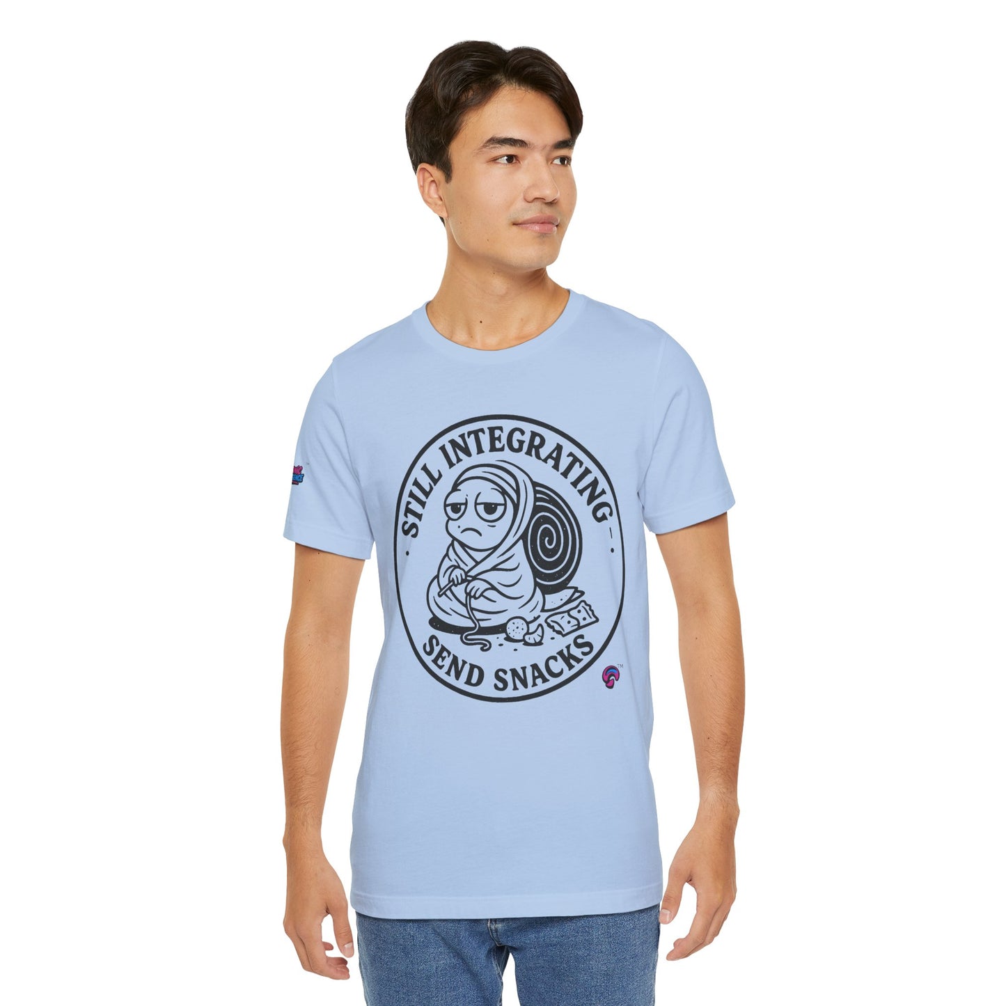 Still Integrating Tee – Snack-Fueled Awakening – Love Language Edition by Organic Intelligence™ Unisex Tee, Casual Shirt, Cotton T-shirt