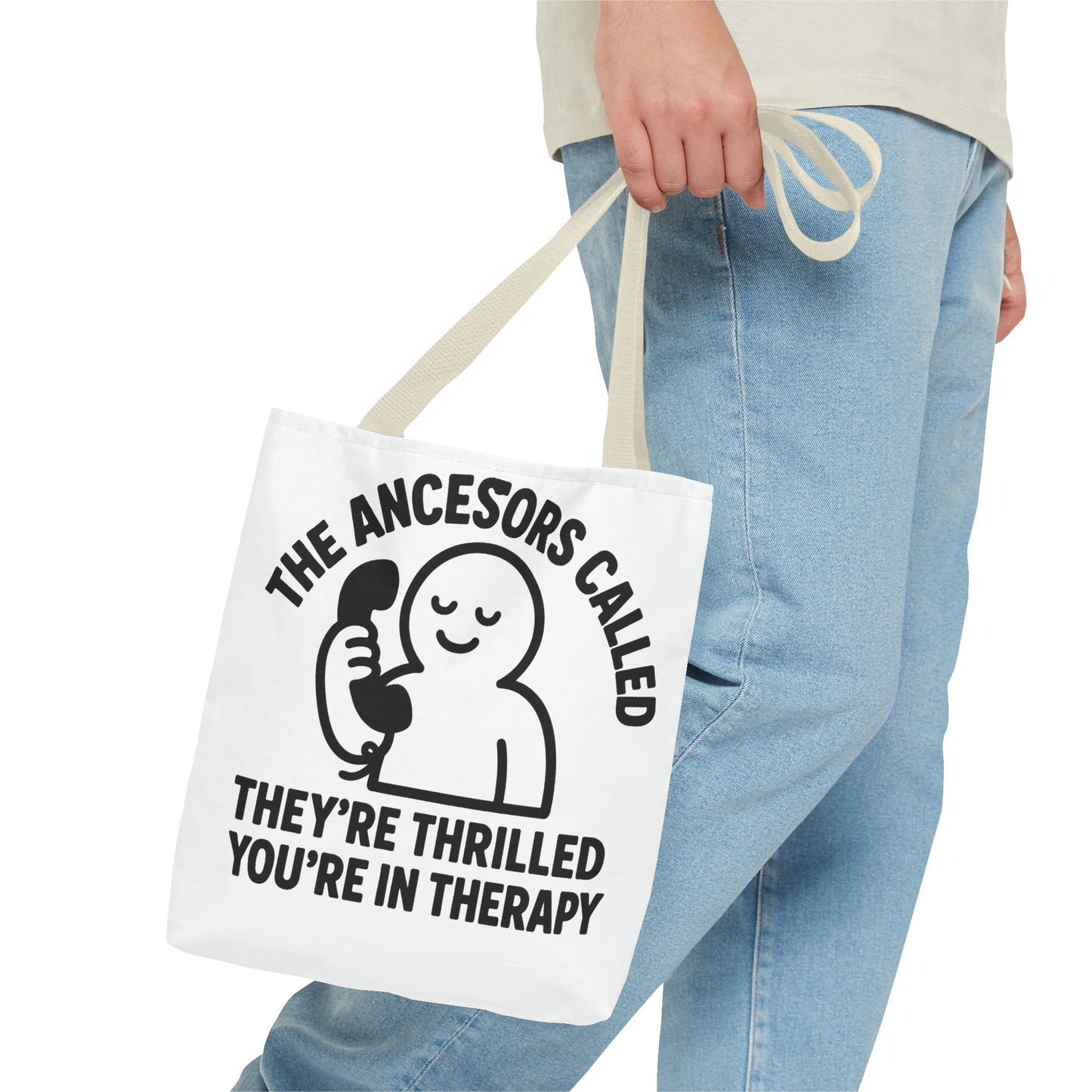 "The Ancestors are Thrilled" tote bag, Gym bag carryall