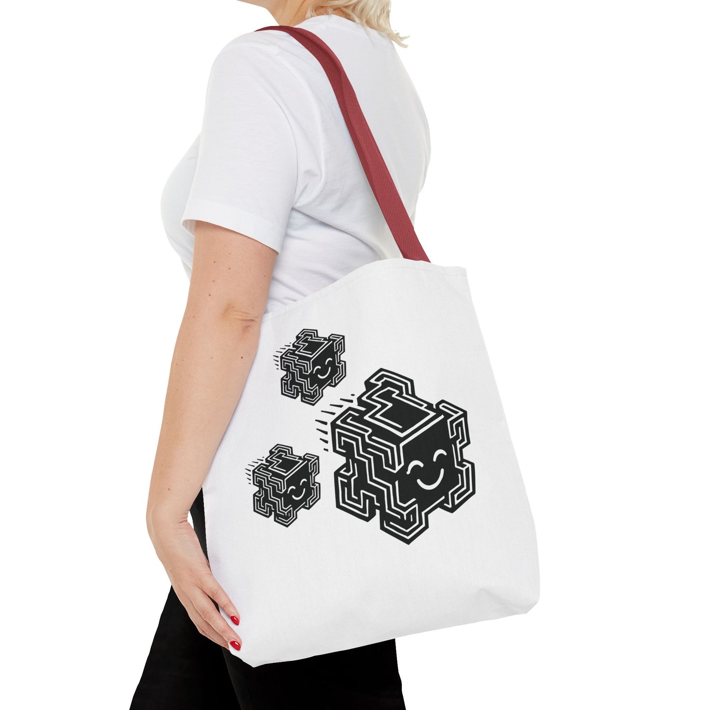 "Glitchee Fam" Motivational Tote Bag, Gym Carryall, Workout Bag, Reusable Shopping Tote, Eco-Friendly Reusable Bag, Challenge Every System Bag