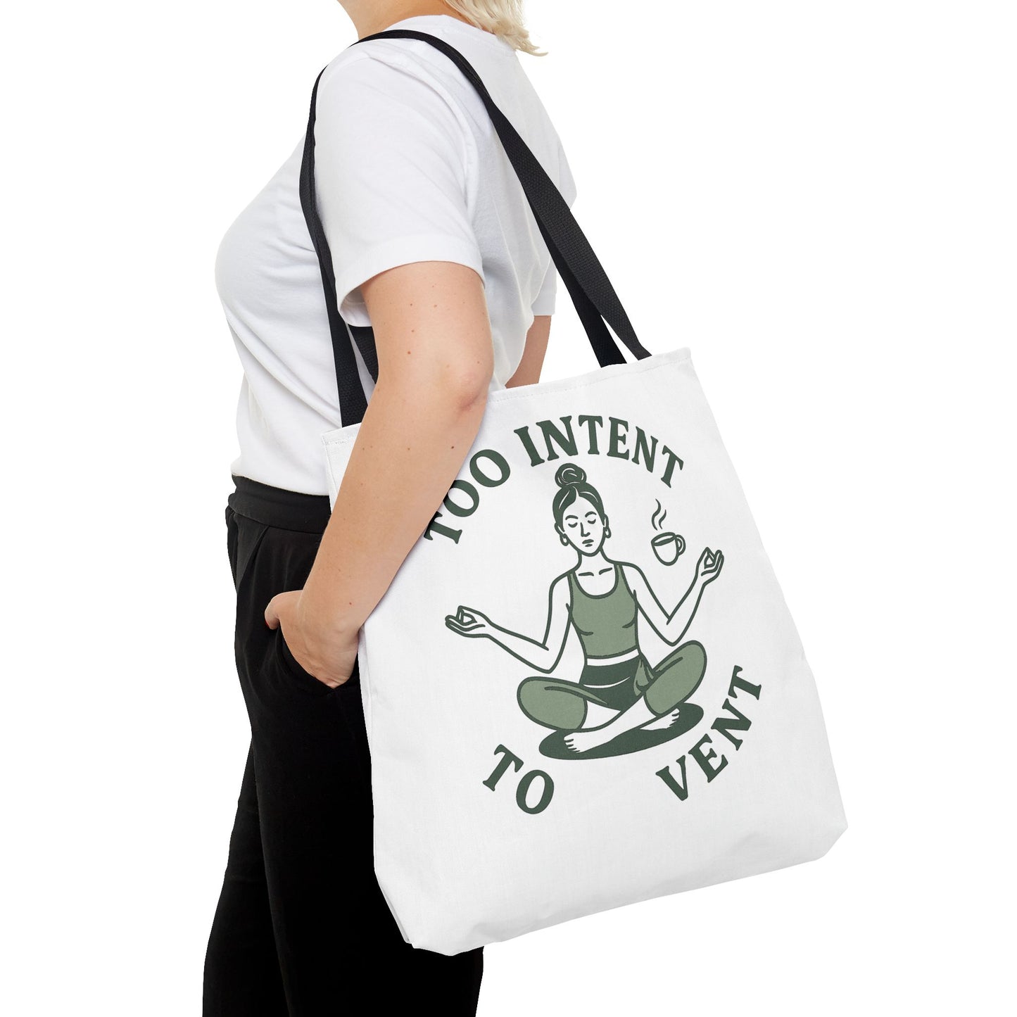 "Too Intent to Vent" Motivational Tote Bag, Gym Carryall, Workout Bag, Reusable Shopping Tote, Eco-Friendly Reusable Bag, Challenge Every System Bag