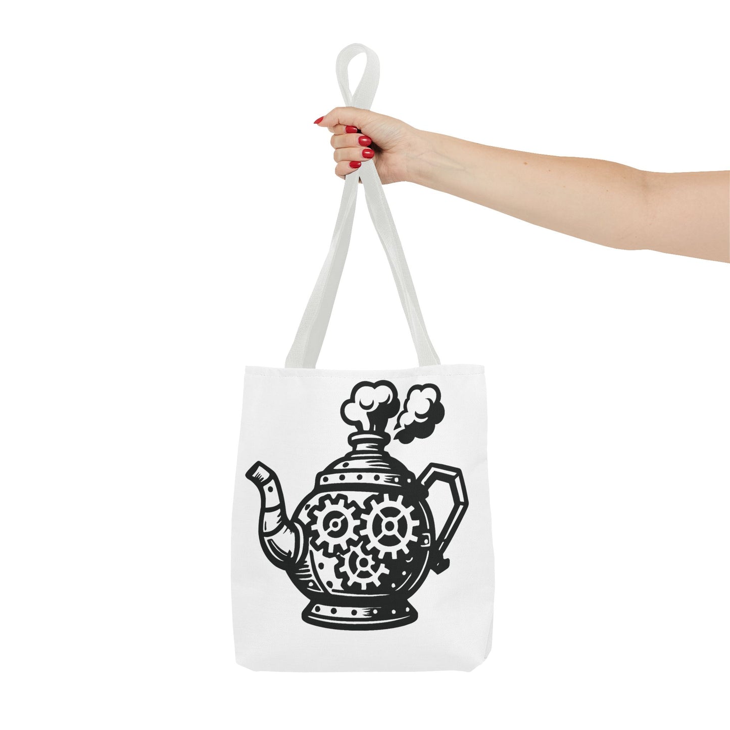 "Tea is On" Motivational Tote Bag, Gym Carryall, Workout Bag, Reusable Shopping Tote, Eco-Friendly Reusable Bag, Challenge Every System Bag
