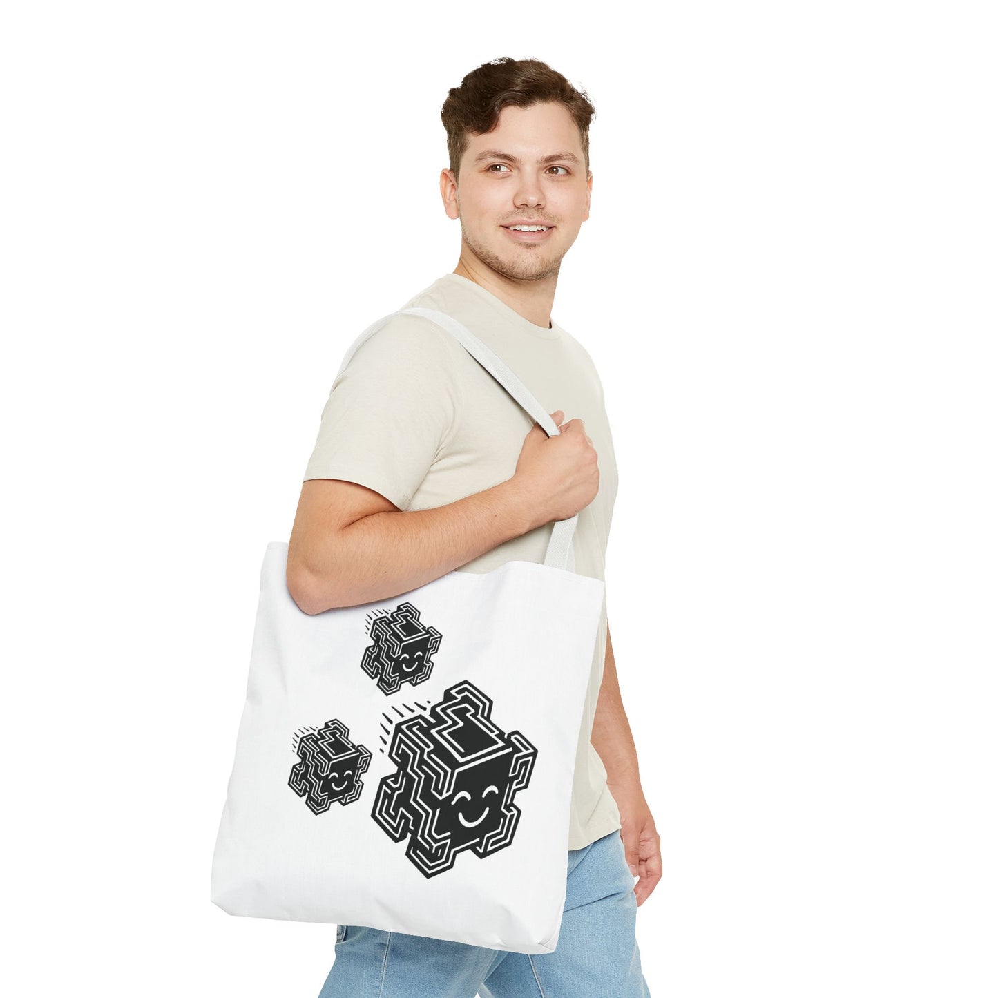 "Glitchee Fam" Motivational Tote Bag, Gym Carryall, Workout Bag, Reusable Shopping Tote, Eco-Friendly Reusable Bag, Challenge Every System Bag