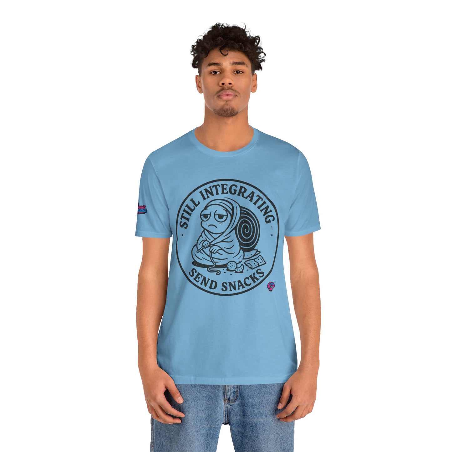 Still Integrating Tee – Snack-Fueled Awakening – Love Language Edition by Organic Intelligence™ Unisex Tee, Casual Shirt, Cotton T-shirt