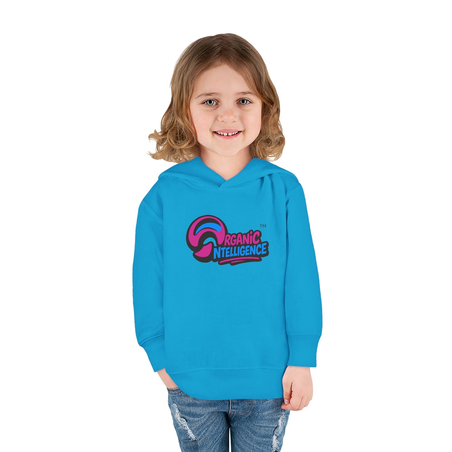 Organic Intelligence Toddler Fleece Hoodie, Cute Kids Pullover, Childrens Wear, Gift for Toddlers, Cozy Hoodie for Playtime