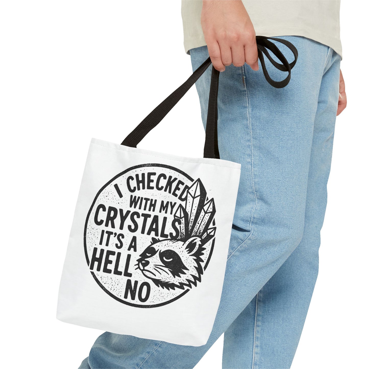 "It's a Hell No" Motivational Tote Bag, Gym Carryall, Workout Bag, Reusable Shopping Tote, Eco-Friendly Reusable Bag, Challenge Every System Bag