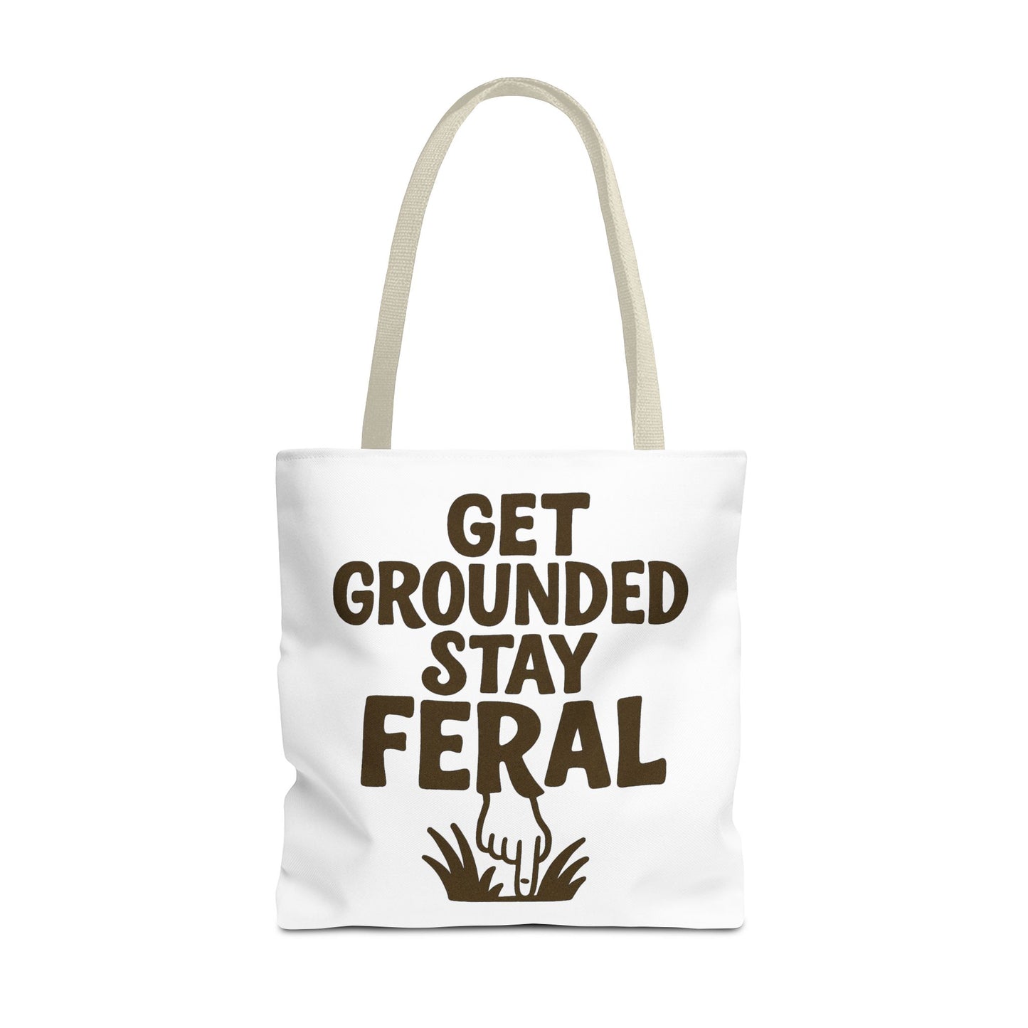 "Stay Feral" Motivational Tote Bag, Gym Carryall, Workout Bag, Reusable Shopping Tote, Eco-Friendly Reusable Bag, Challenge Every System Bag