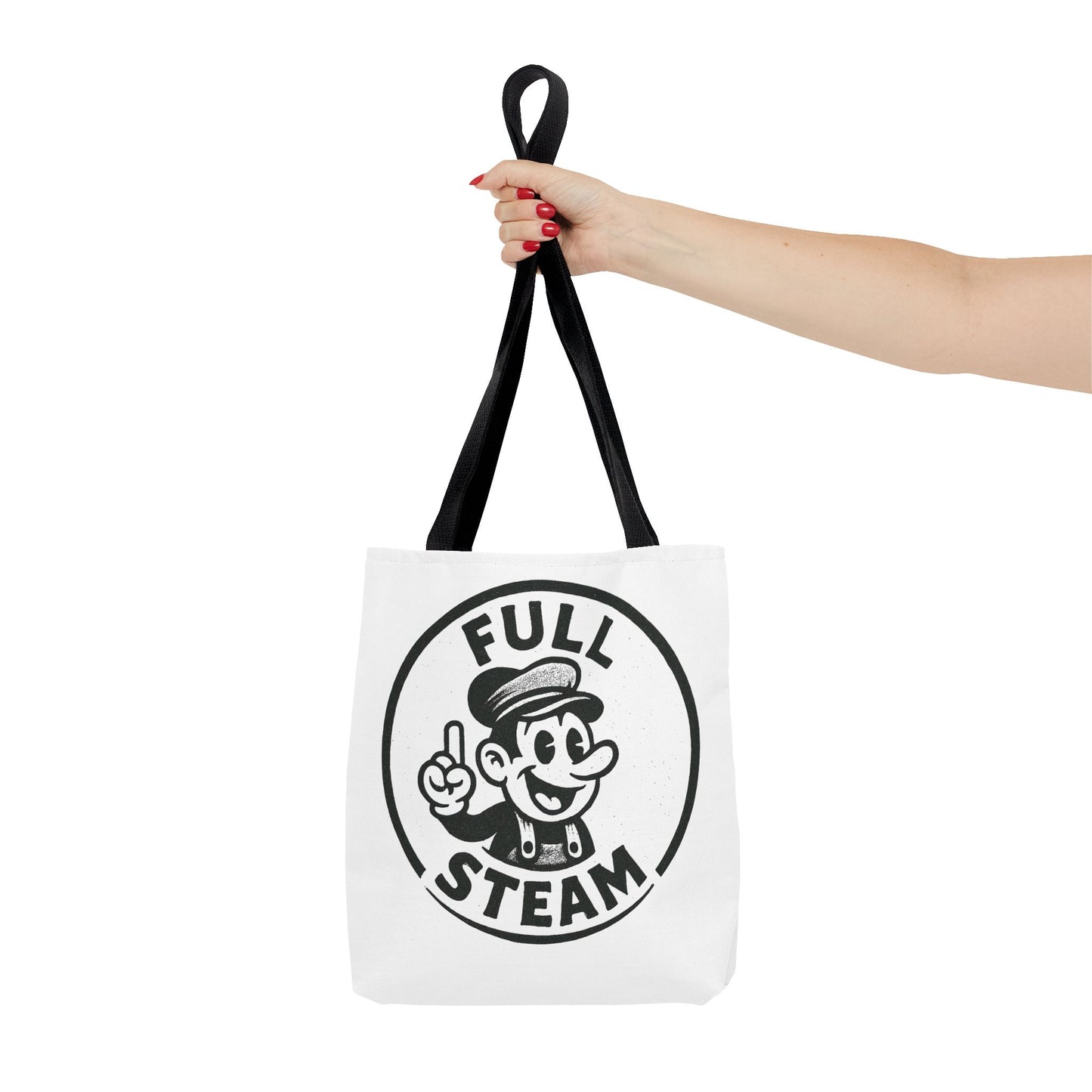 "Full Steam" Band Merch Tote Bag, Gym Carryall, Workout Bag, Reusable Shopping Tote, Eco-Friendly Reusable Bag, Challenge Every System Bag