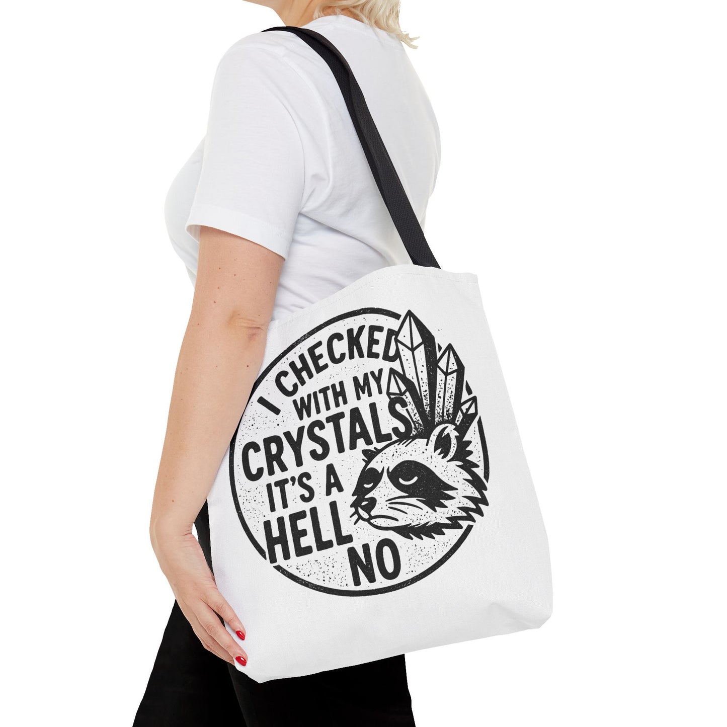 "It's a Hell No" Motivational Tote Bag, Gym Carryall, Workout Bag, Reusable Shopping Tote, Eco-Friendly Reusable Bag, Challenge Every System Bag