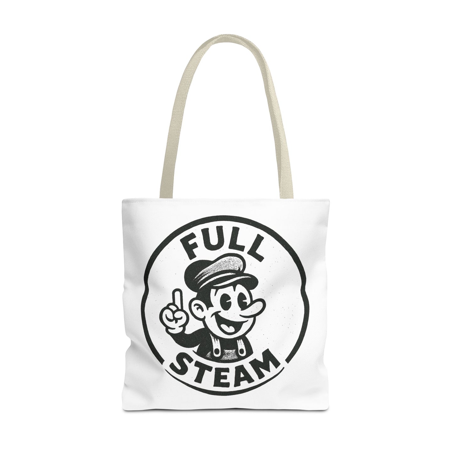 "Full Steam" Band Merch Tote Bag, Gym Carryall, Workout Bag, Reusable Shopping Tote, Eco-Friendly Reusable Bag, Challenge Every System Bag