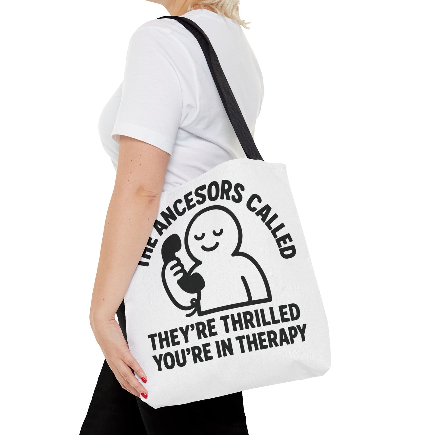 "The Ancestors are Thrilled" tote bag, Gym bag carryall