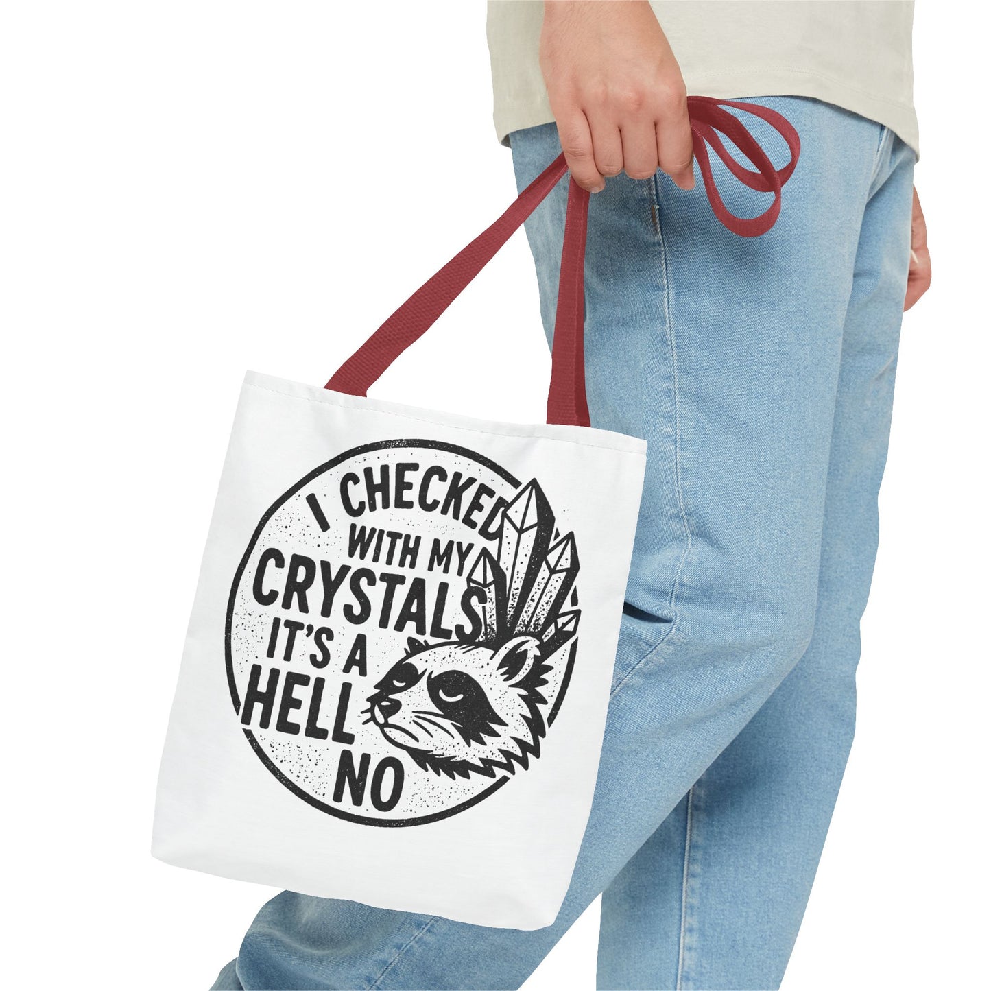 "It's a Hell No" Motivational Tote Bag, Gym Carryall, Workout Bag, Reusable Shopping Tote, Eco-Friendly Reusable Bag, Challenge Every System Bag