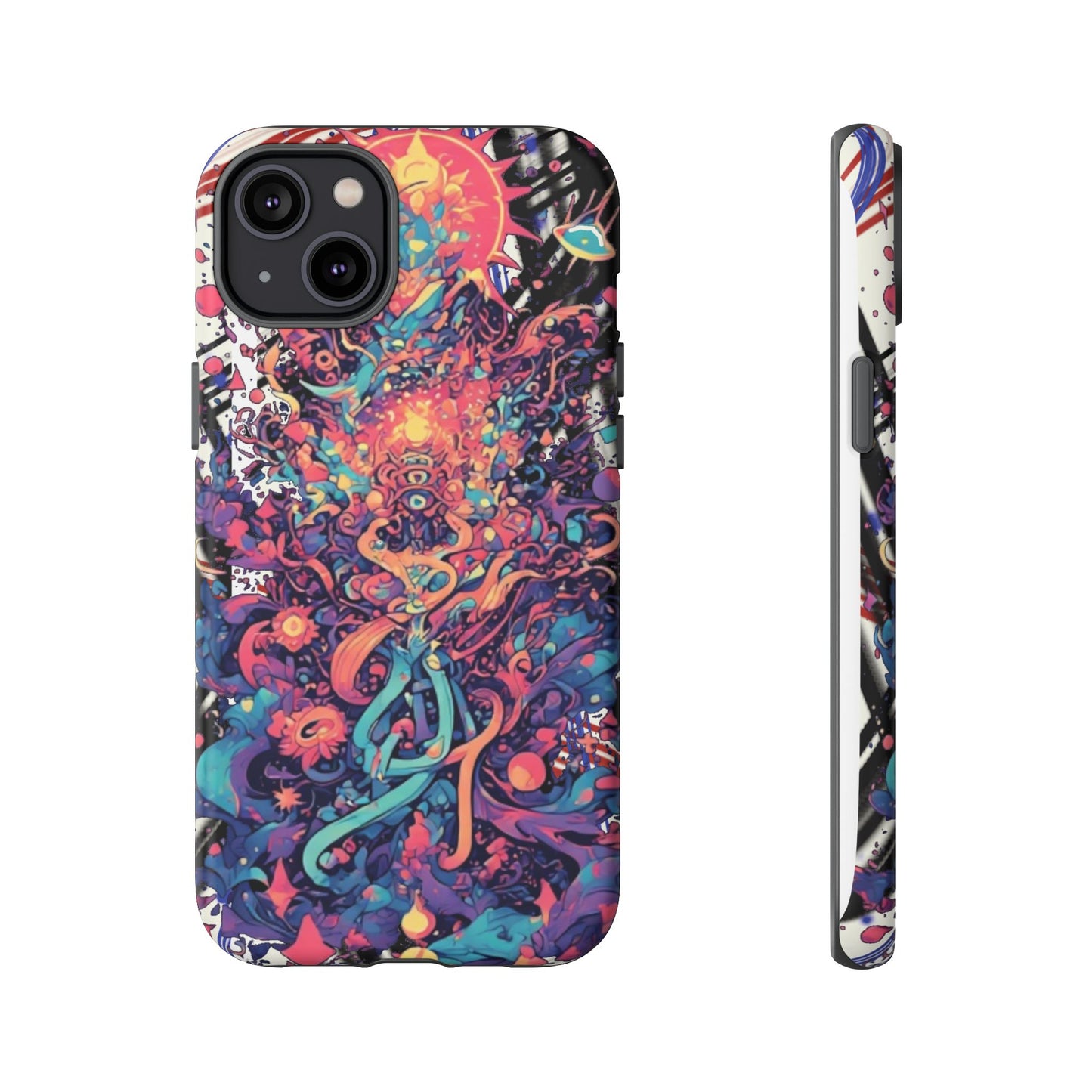 Colorful Phone Case, Unique Phone Cover, Tough Cases, Artistic Smartphone Protector, Gifts for Her