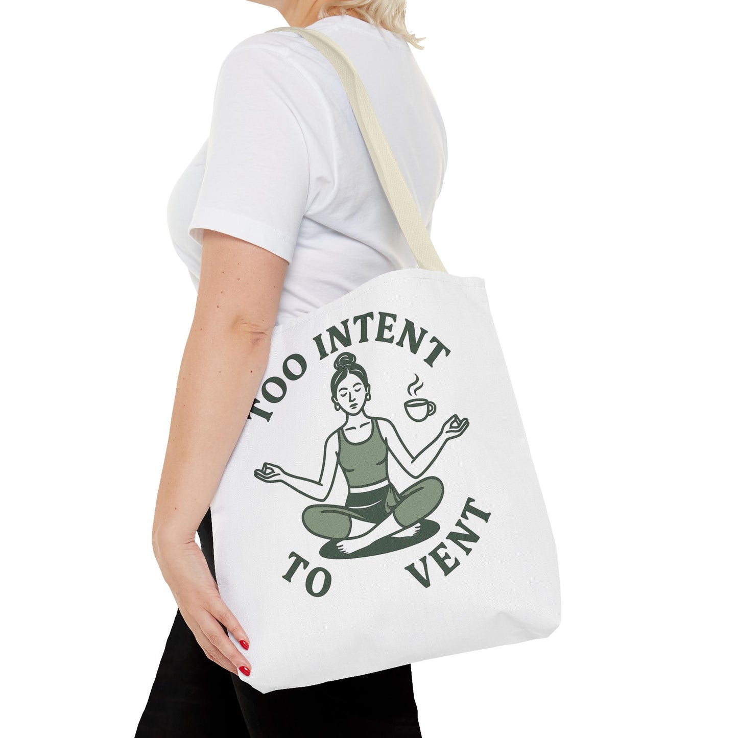 "Too Intent to Vent" Motivational Tote Bag, Gym Carryall, Workout Bag, Reusable Shopping Tote, Eco-Friendly Reusable Bag, Challenge Every System Bag