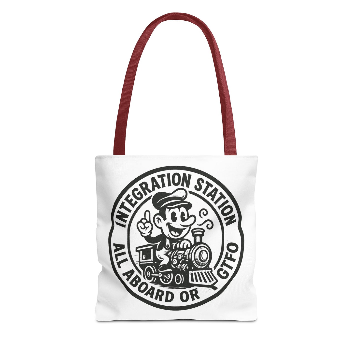 "Integration Station" Motivational Tote Bag, Gym Carryall, Workout Bag, Reusable Shopping Tote, Eco-Friendly Reusable Bag, Challenge Every System Bag