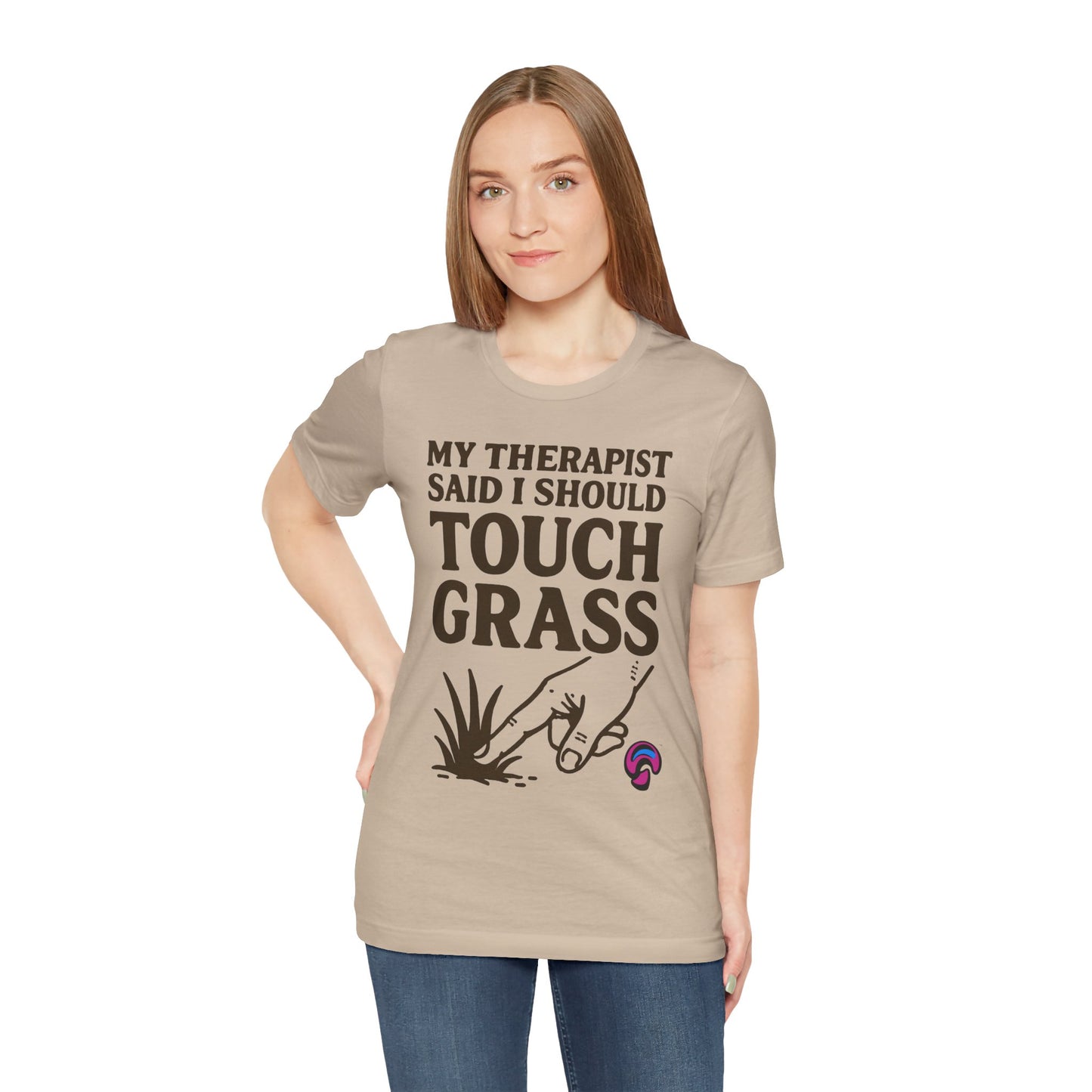 Touch Grass Tee – Sage Advice by Organic Intelligence™ Unisex Tee, Casual Shirt, Cotton T-shirt