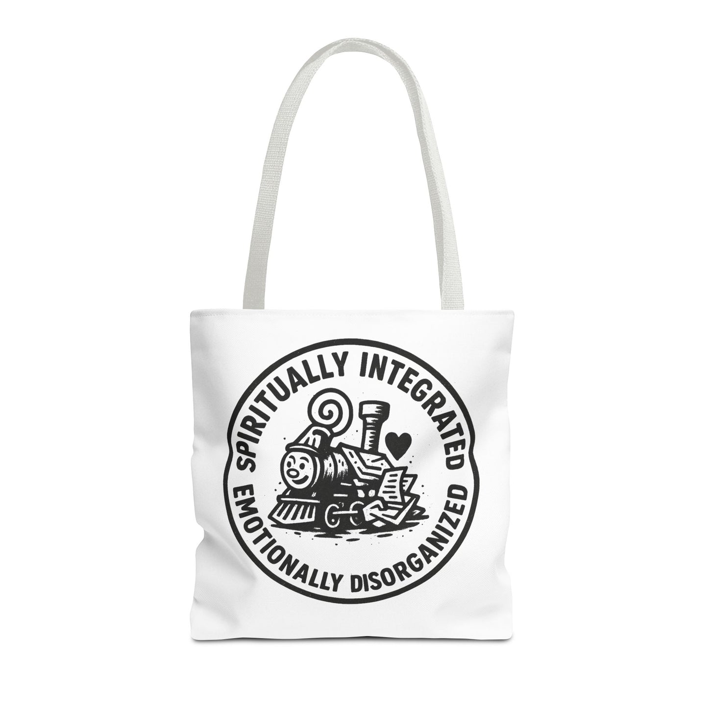 Emotionally Disorganized" Motivational Tote Bag, Gym Carryall, Workout Bag, Reusable Shopping Tote, Eco-Friendly Reusable Bag, Challenge Every System Bag
