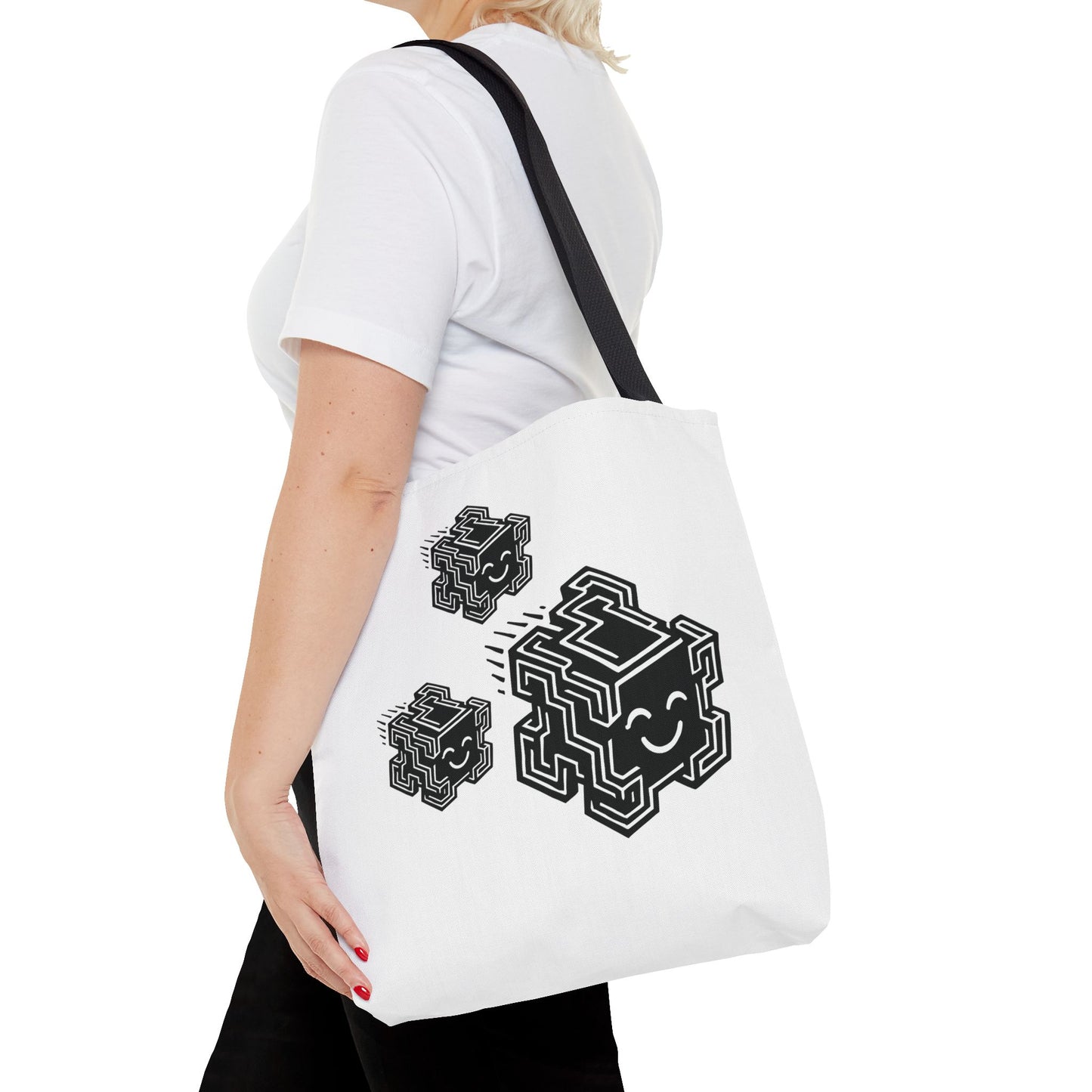 "Glitchee Fam" Motivational Tote Bag, Gym Carryall, Workout Bag, Reusable Shopping Tote, Eco-Friendly Reusable Bag, Challenge Every System Bag