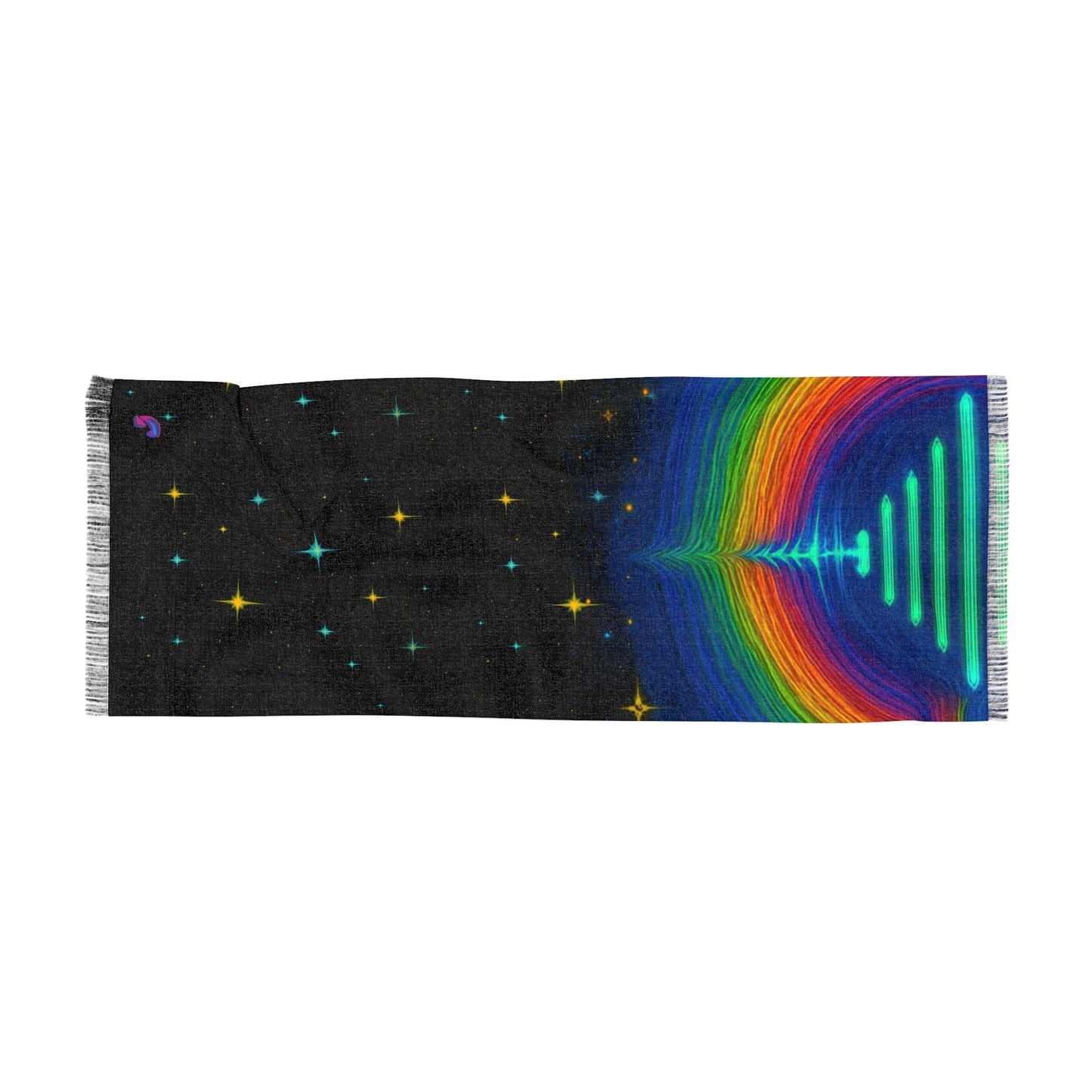 Colorful Galaxy Light Scarf, Bohemian Wrap, Statement Accessory, Festival Wear, Gift for Her, Cosmic Fashion