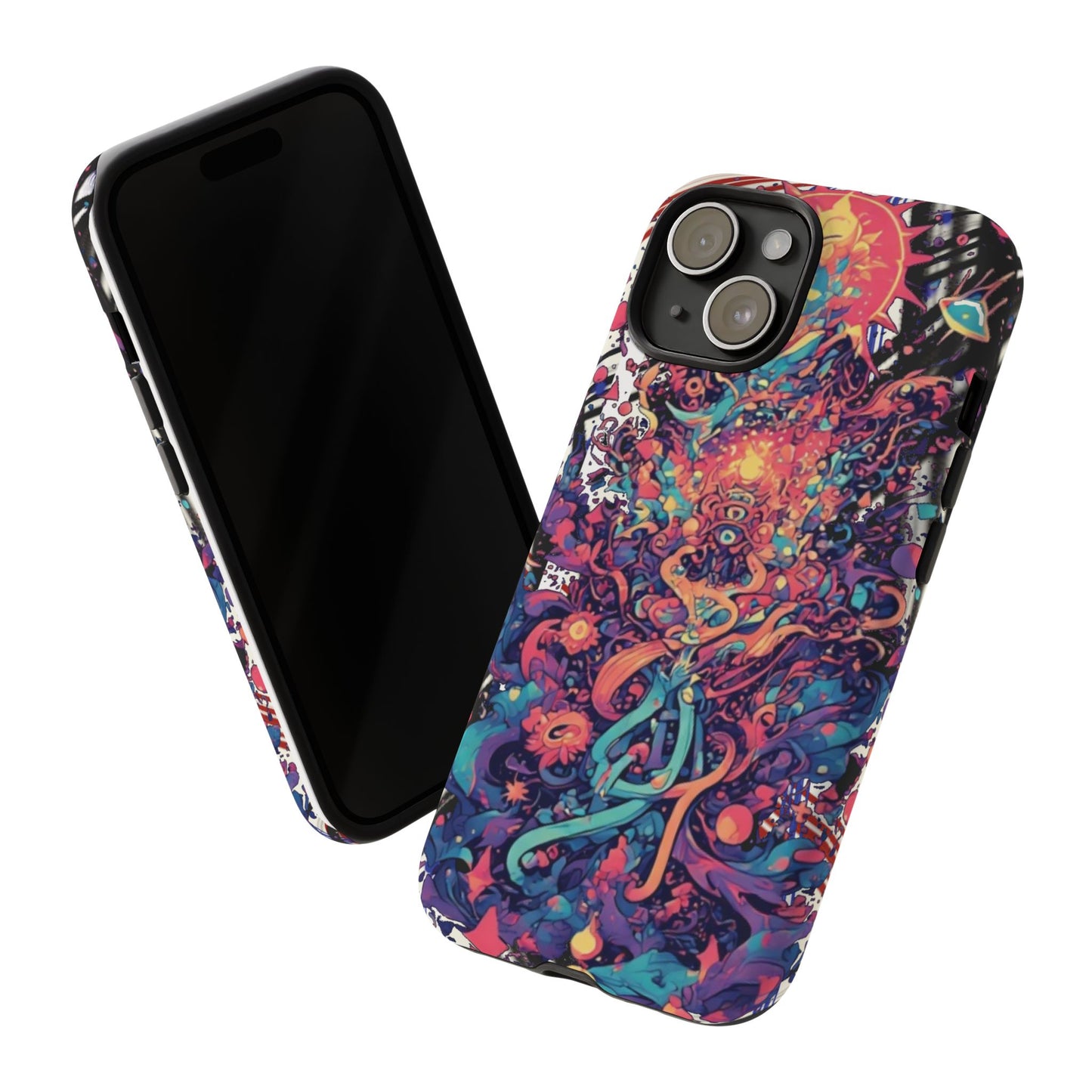 Colorful Phone Case, Unique Phone Cover, Tough Cases, Artistic Smartphone Protector, Gifts for Her