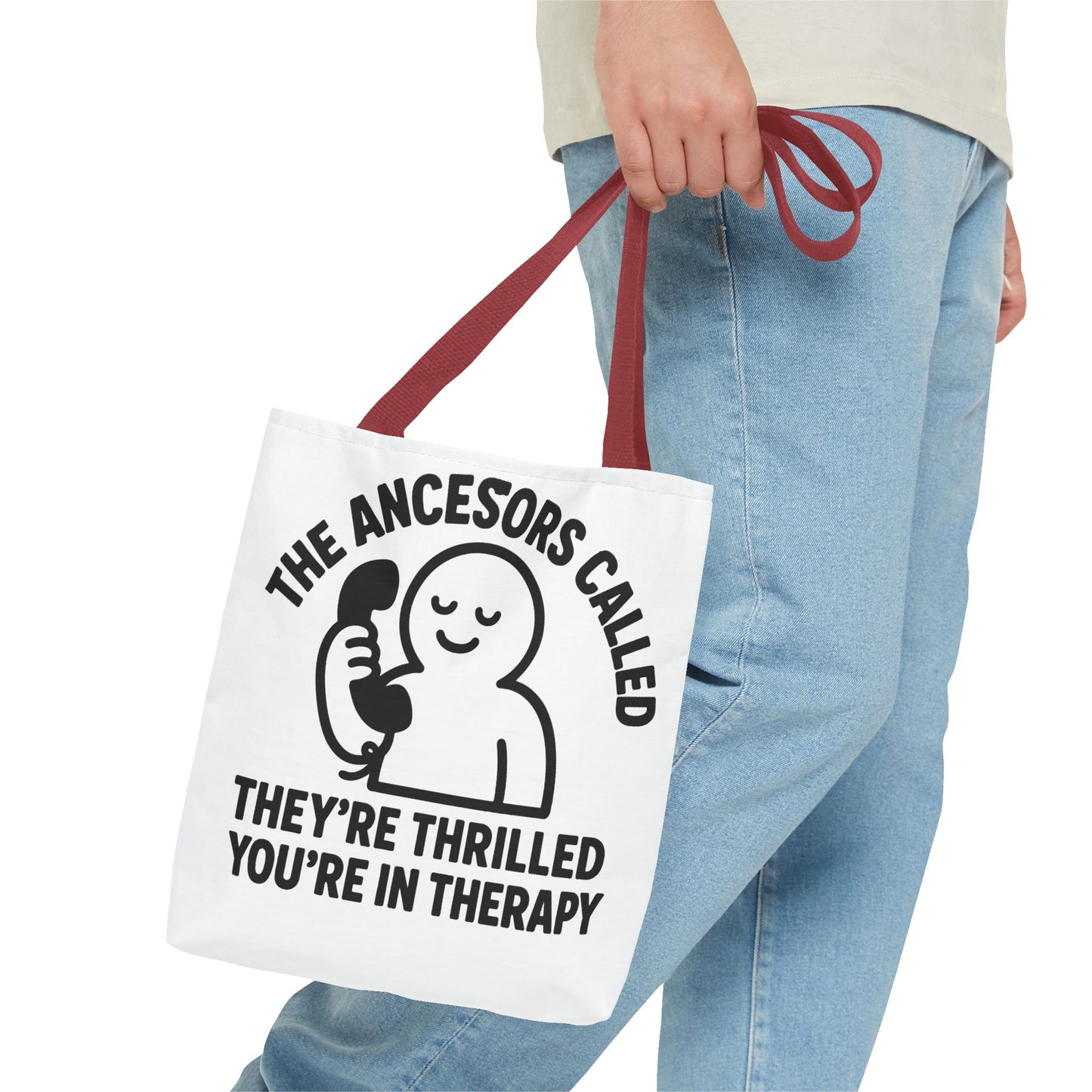 "The Ancestors are Thrilled" tote bag, Gym bag carryall
