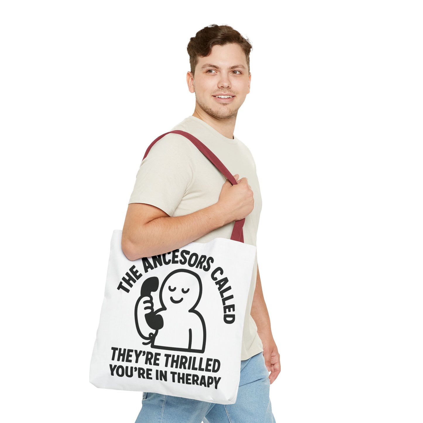 "The Ancestors are Thrilled" tote bag, Gym bag carryall