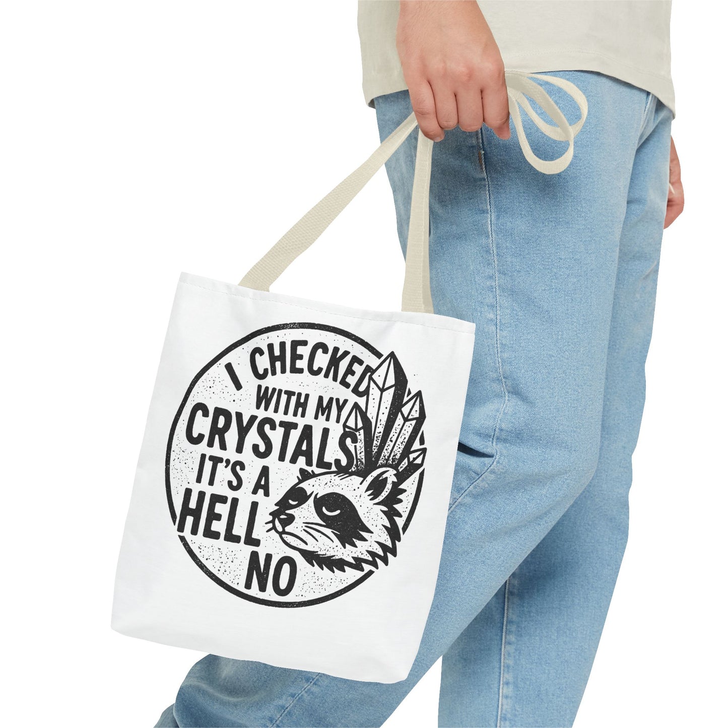 "It's a Hell No" Motivational Tote Bag, Gym Carryall, Workout Bag, Reusable Shopping Tote, Eco-Friendly Reusable Bag, Challenge Every System Bag