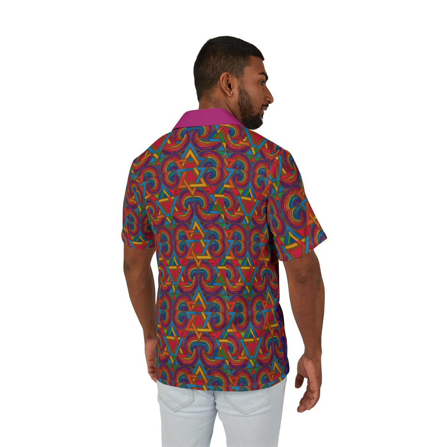 Vibrant Men's Hawaiian Camp Shirt, Perfect for Beach Days, Summer BBQs, Luau Parties, Travel, Relaxation