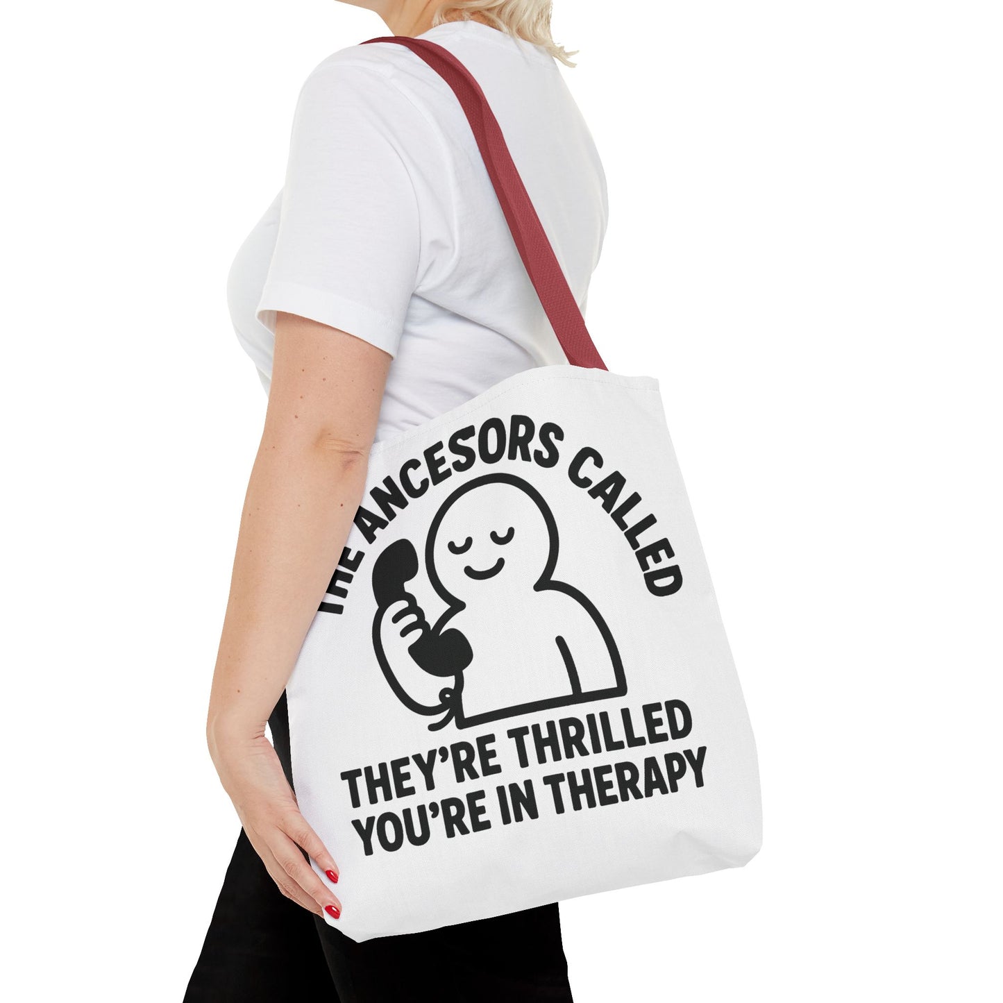 "The Ancestors are Thrilled" tote bag, Gym bag carryall