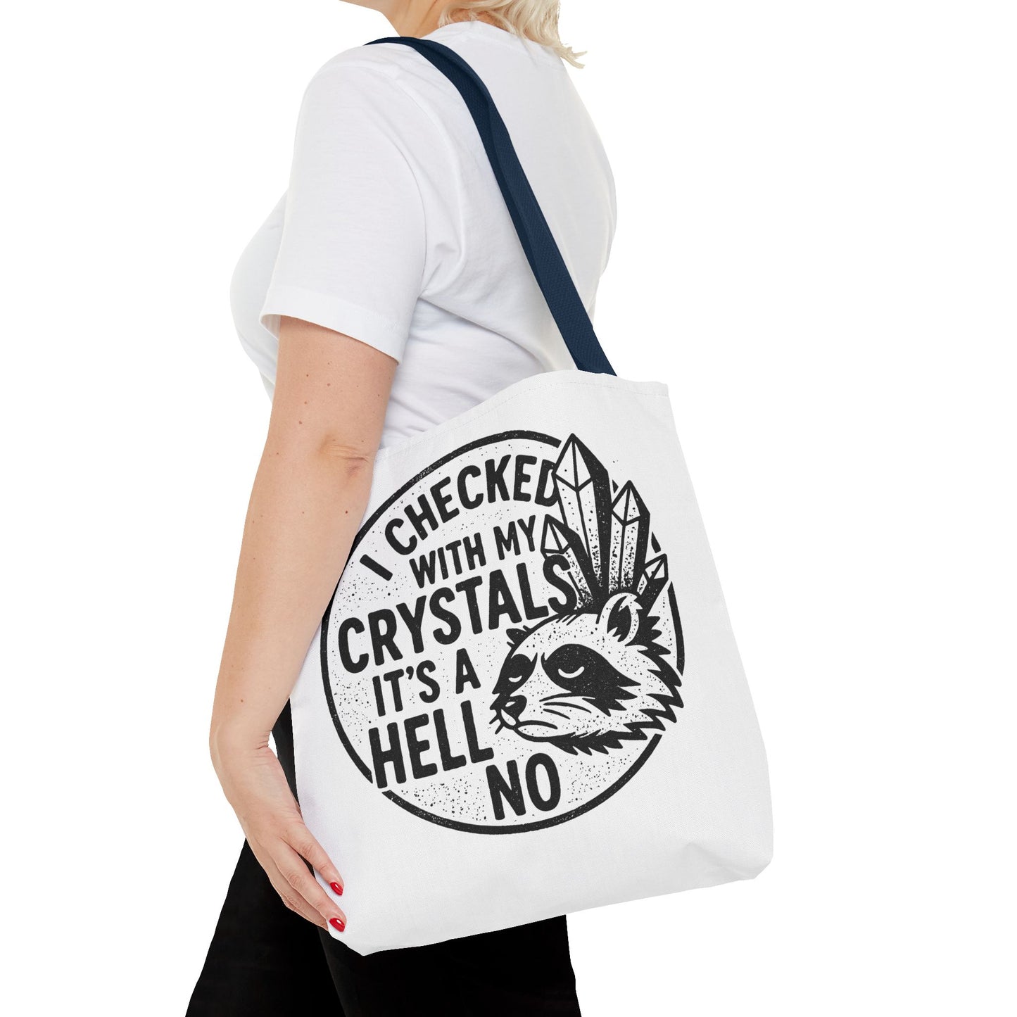 "It's a Hell No" Motivational Tote Bag, Gym Carryall, Workout Bag, Reusable Shopping Tote, Eco-Friendly Reusable Bag, Challenge Every System Bag
