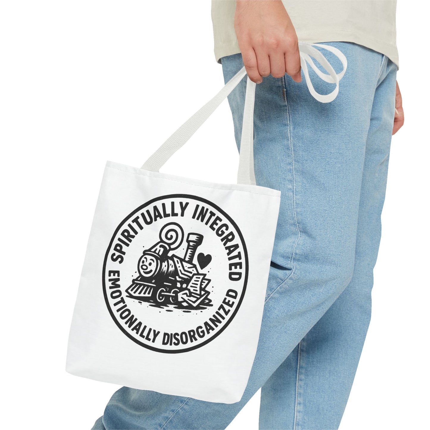 Emotionally Disorganized" Motivational Tote Bag, Gym Carryall, Workout Bag, Reusable Shopping Tote, Eco-Friendly Reusable Bag, Challenge Every System Bag