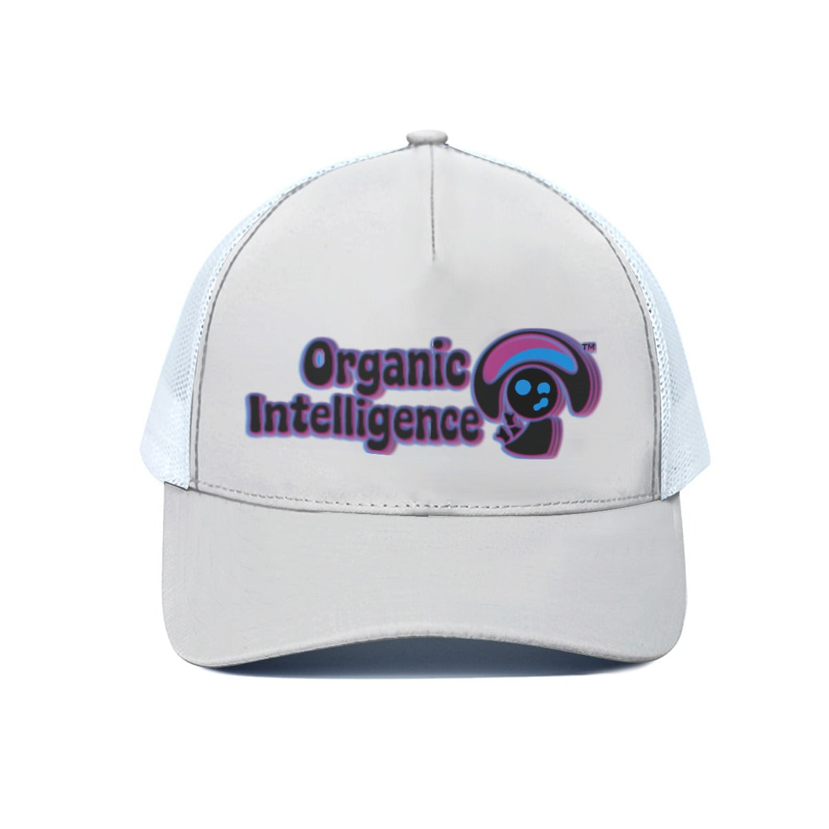 Unisex Trucker Hat With White Half-mesh