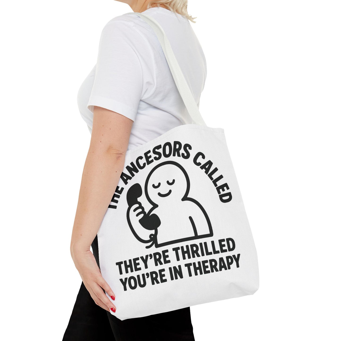 "The Ancestors are Thrilled" tote bag, Gym bag carryall