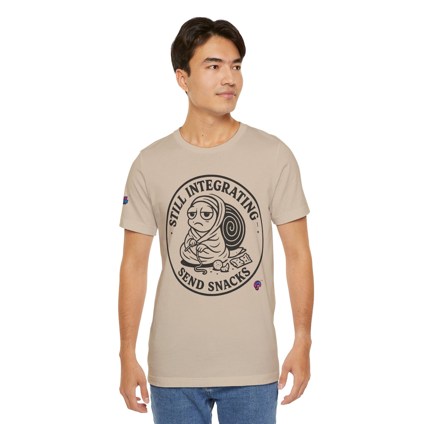 Still Integrating Tee – Snack-Fueled Awakening – Love Language Edition by Organic Intelligence™ Unisex Tee, Casual Shirt, Cotton T-shirt
