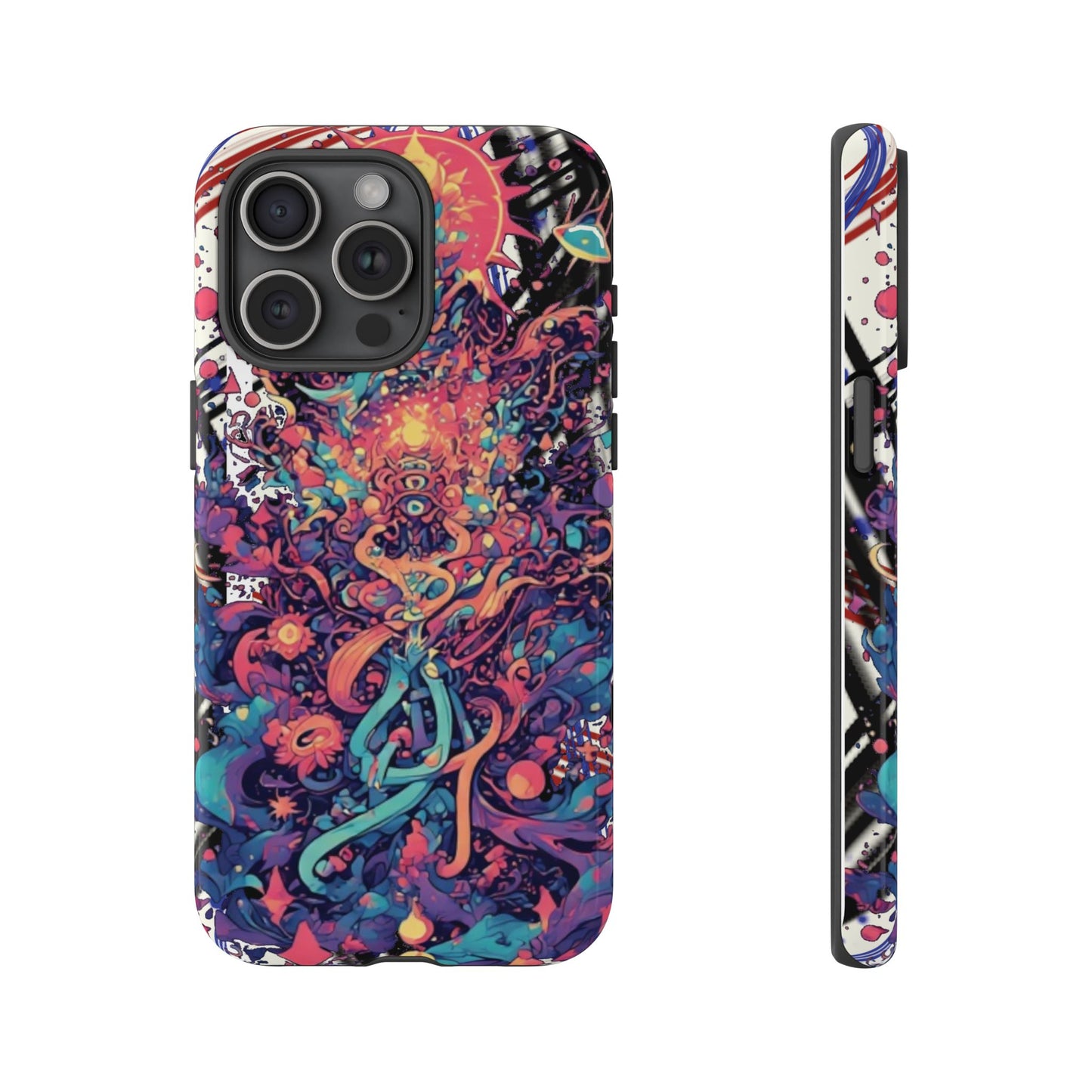 Colorful Phone Case, Unique Phone Cover, Tough Cases, Artistic Smartphone Protector, Gifts for Her