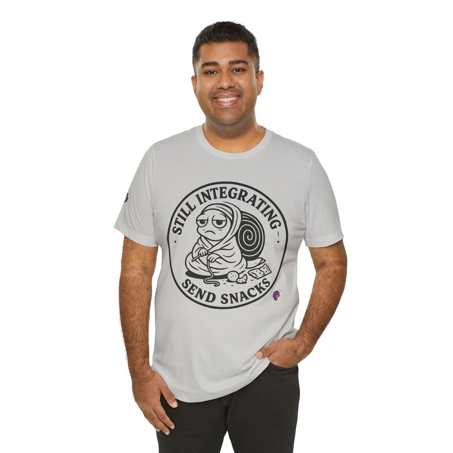 Still Integrating Tee – Snack-Fueled Awakening – Love Language Edition by Organic Intelligence™ Unisex Tee, Casual Shirt, Cotton T-shirt