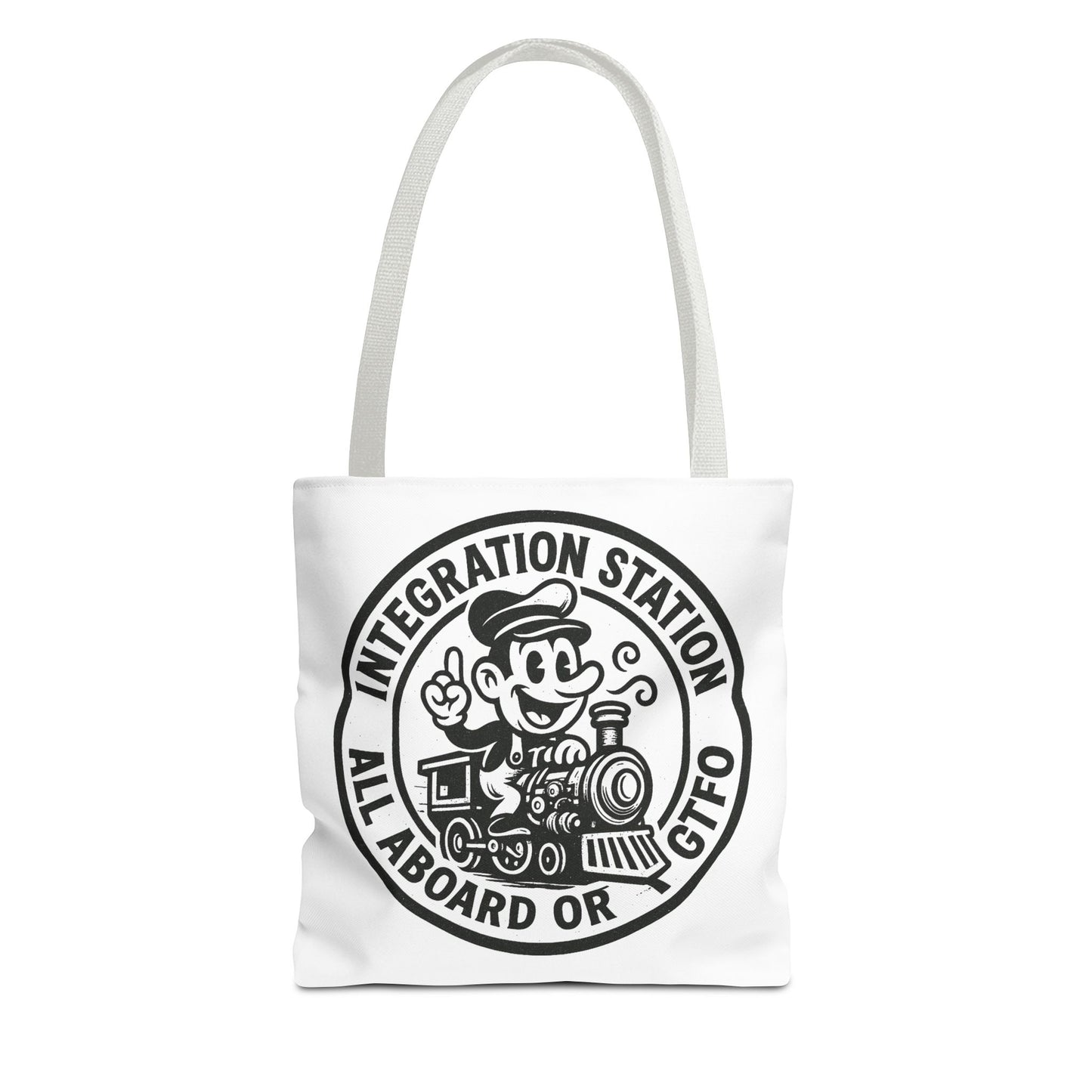 "Integration Station" Motivational Tote Bag, Gym Carryall, Workout Bag, Reusable Shopping Tote, Eco-Friendly Reusable Bag, Challenge Every System Bag