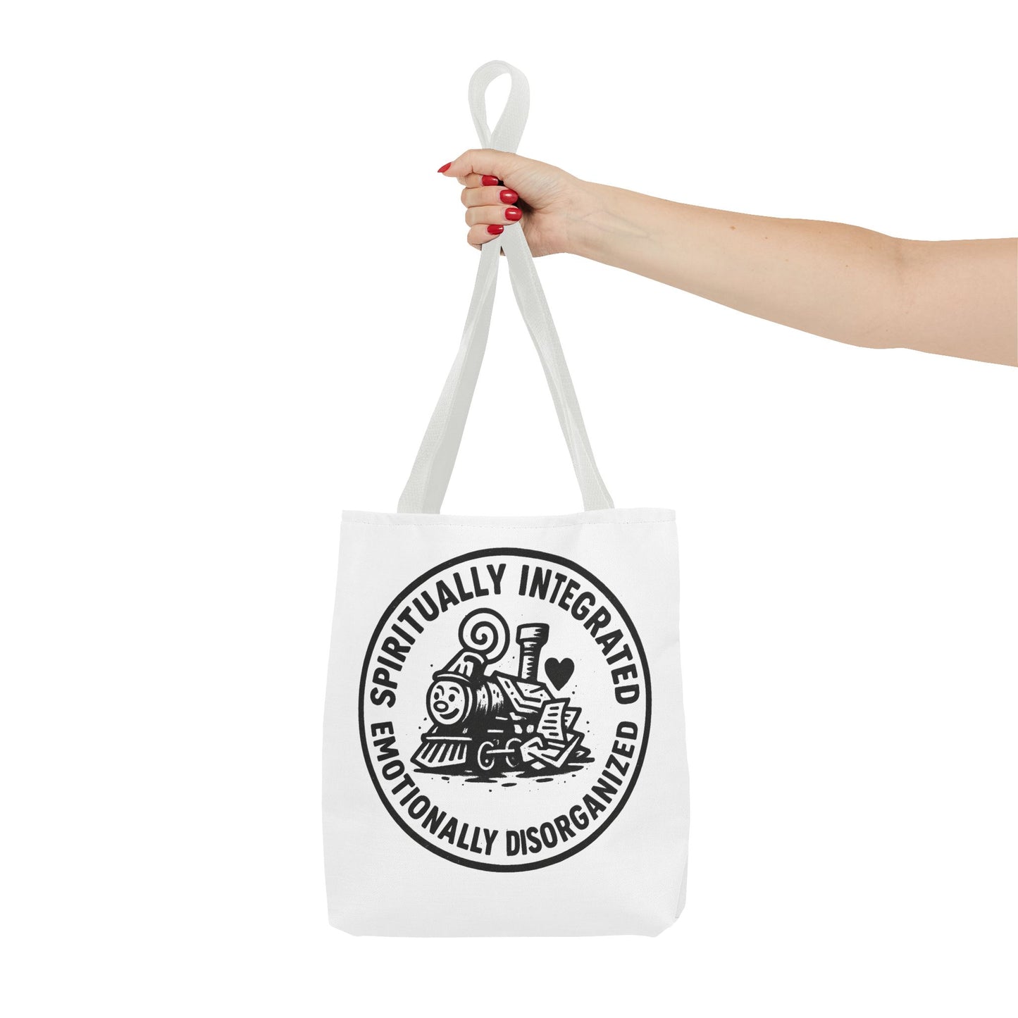 Emotionally Disorganized" Motivational Tote Bag, Gym Carryall, Workout Bag, Reusable Shopping Tote, Eco-Friendly Reusable Bag, Challenge Every System Bag
