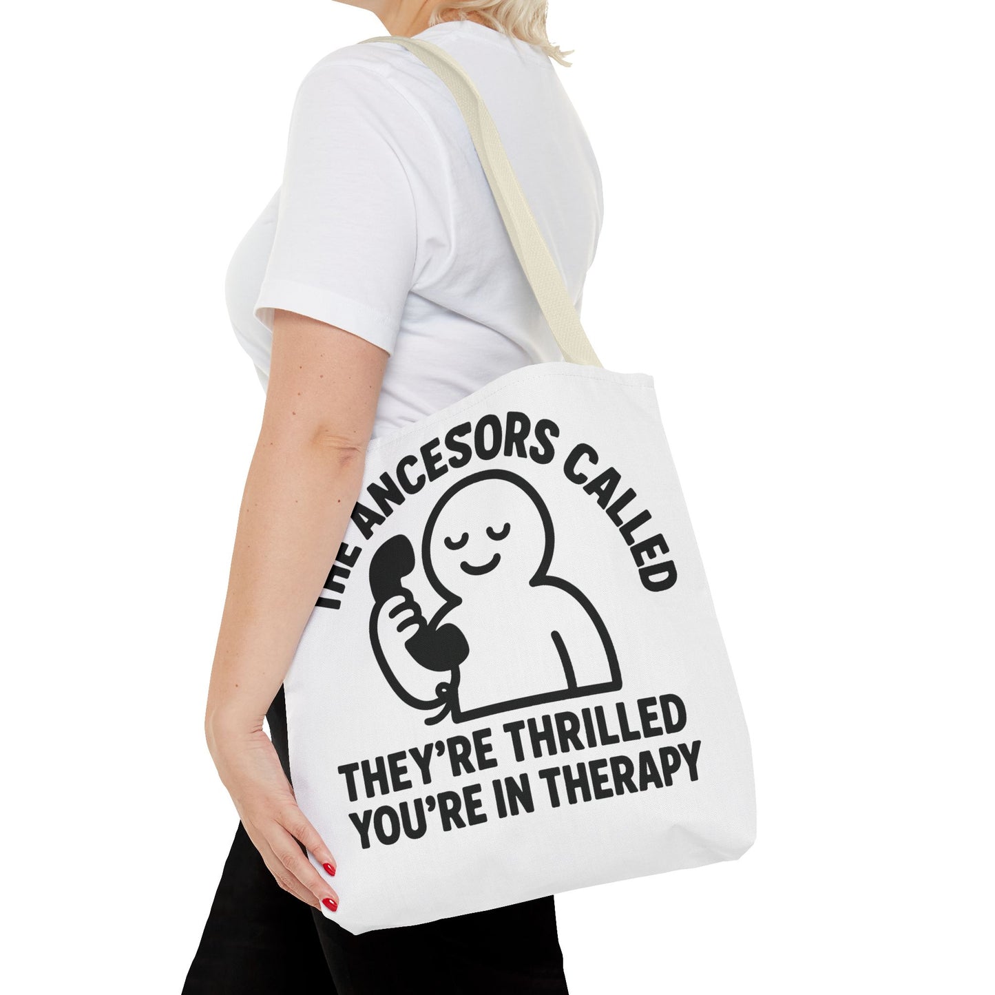 "The Ancestors are Thrilled" tote bag, Gym bag carryall