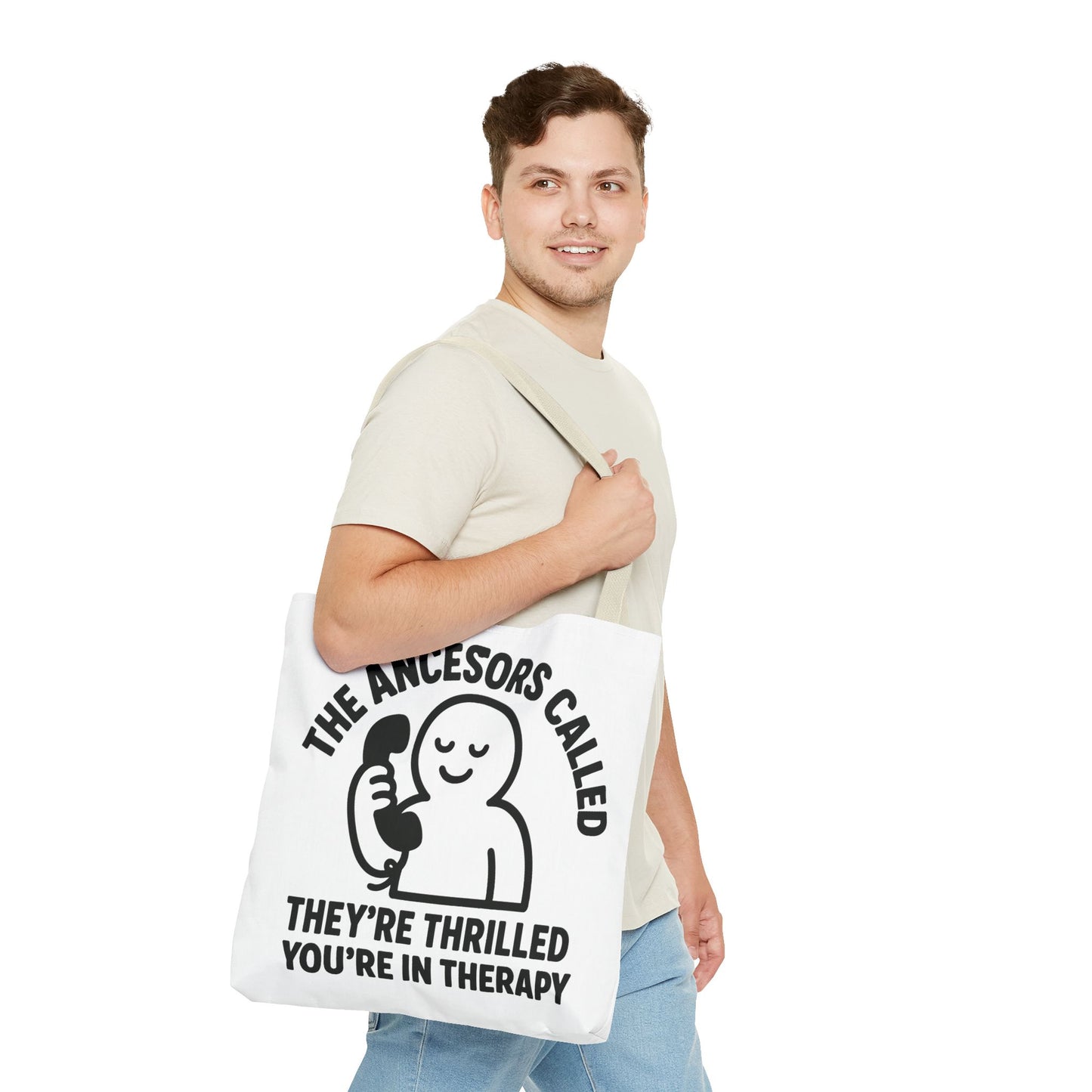 "The Ancestors are Thrilled" tote bag, Gym bag carryall