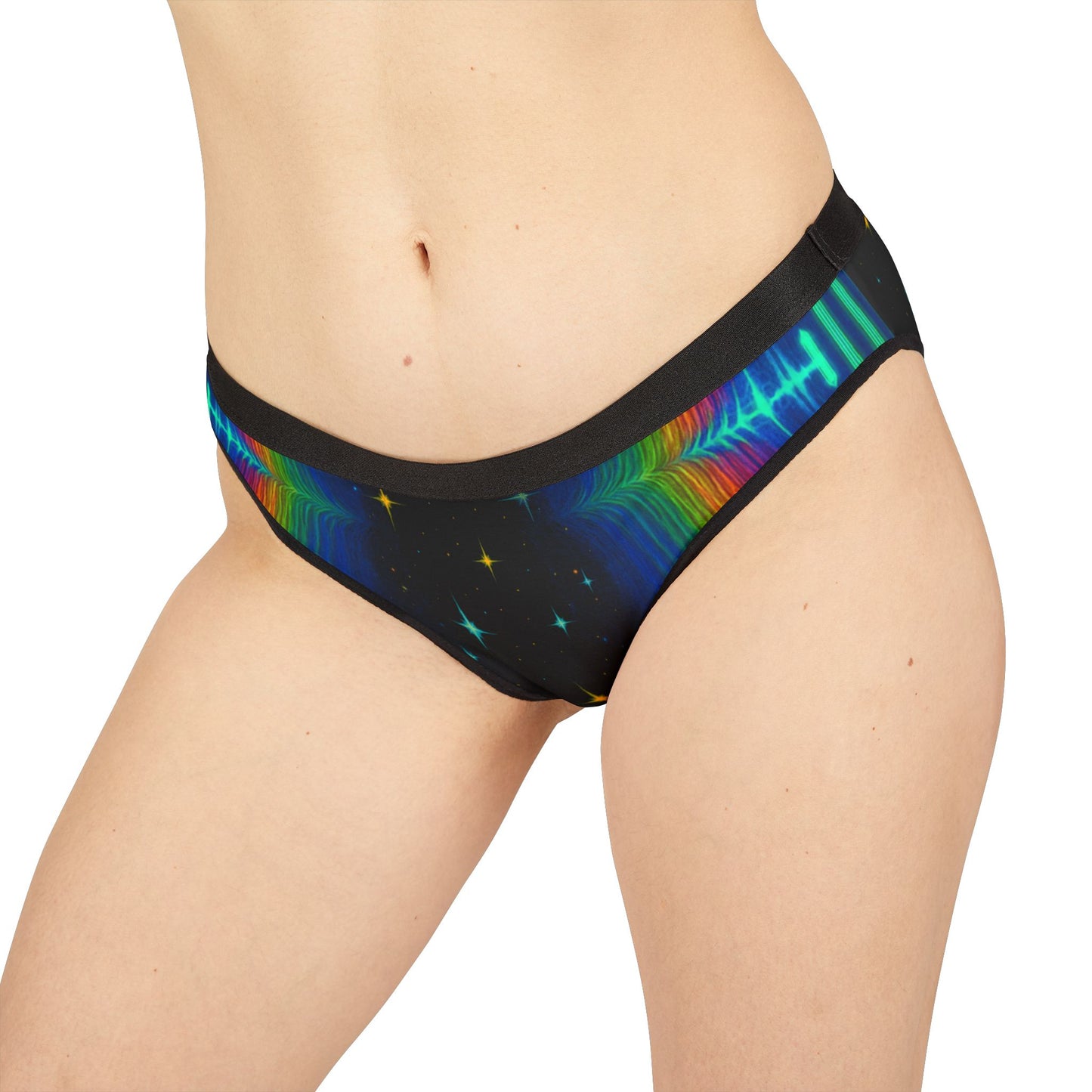 Galactic Rainbow Women's Underwear | Cosmic Star Print Panties, Space-Themed Lingerie, Everyday Comfort, Gift for Her, Unique Underwear