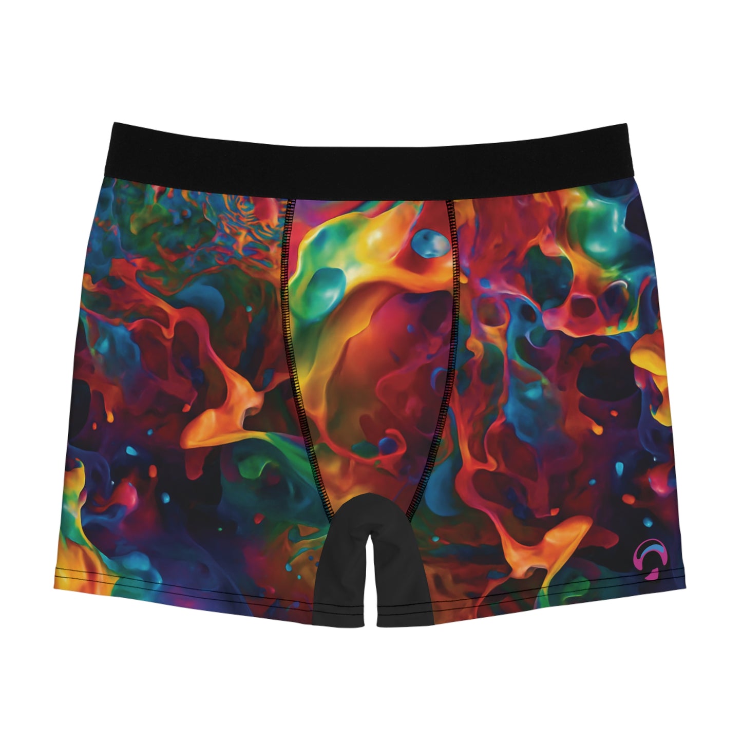 Vibrant Abstract Men's Boxer Briefs, Colorful Underwear, Unique Gift for Him, Party Essentials, Festival Wear, Everyday Comfort