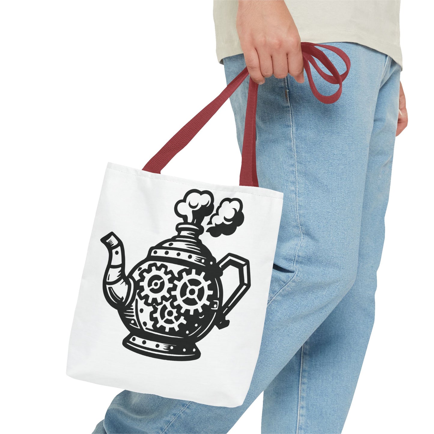 "Tea is On" Motivational Tote Bag, Gym Carryall, Workout Bag, Reusable Shopping Tote, Eco-Friendly Reusable Bag, Challenge Every System Bag