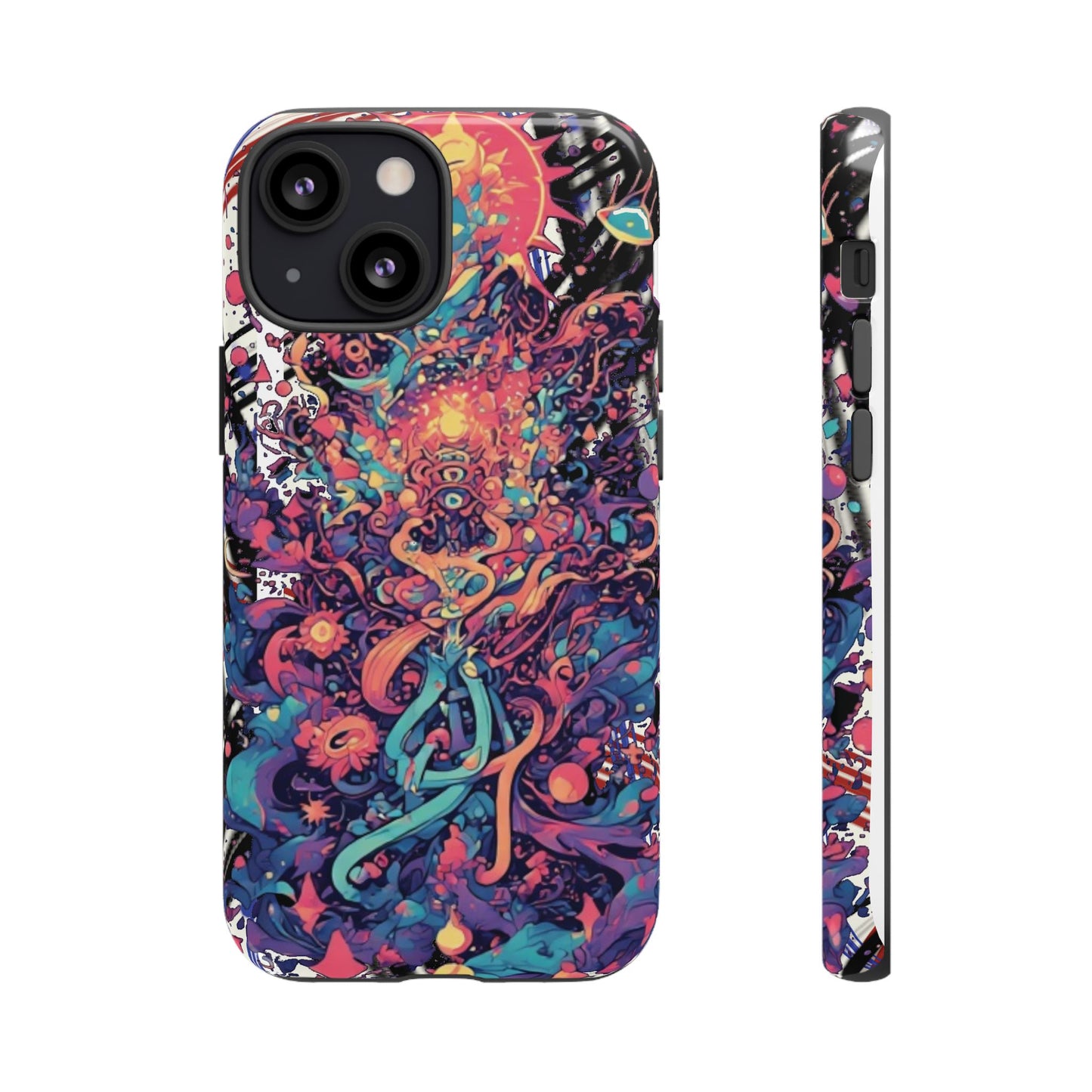 Colorful Phone Case, Unique Phone Cover, Tough Cases, Artistic Smartphone Protector, Gifts for Her